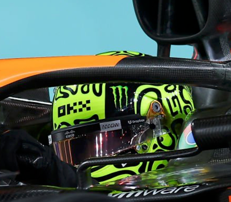 2024 Lando Norris Saudi Arabian Grand Prix Signed Race Used McLaren F1 Helmet