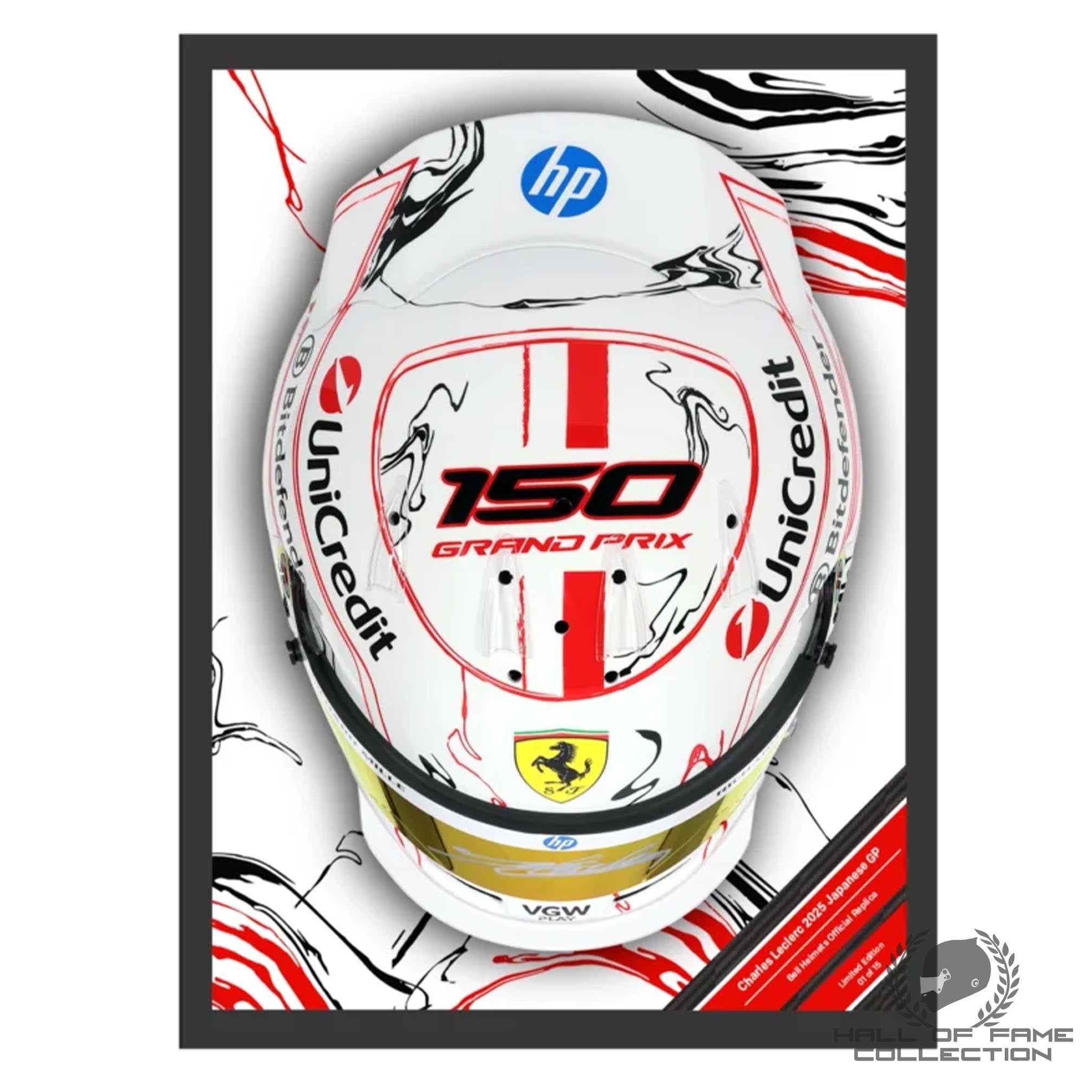 2025 Charles Leclerc Signed Japanese GP Ferrari F1 Replica Helmet