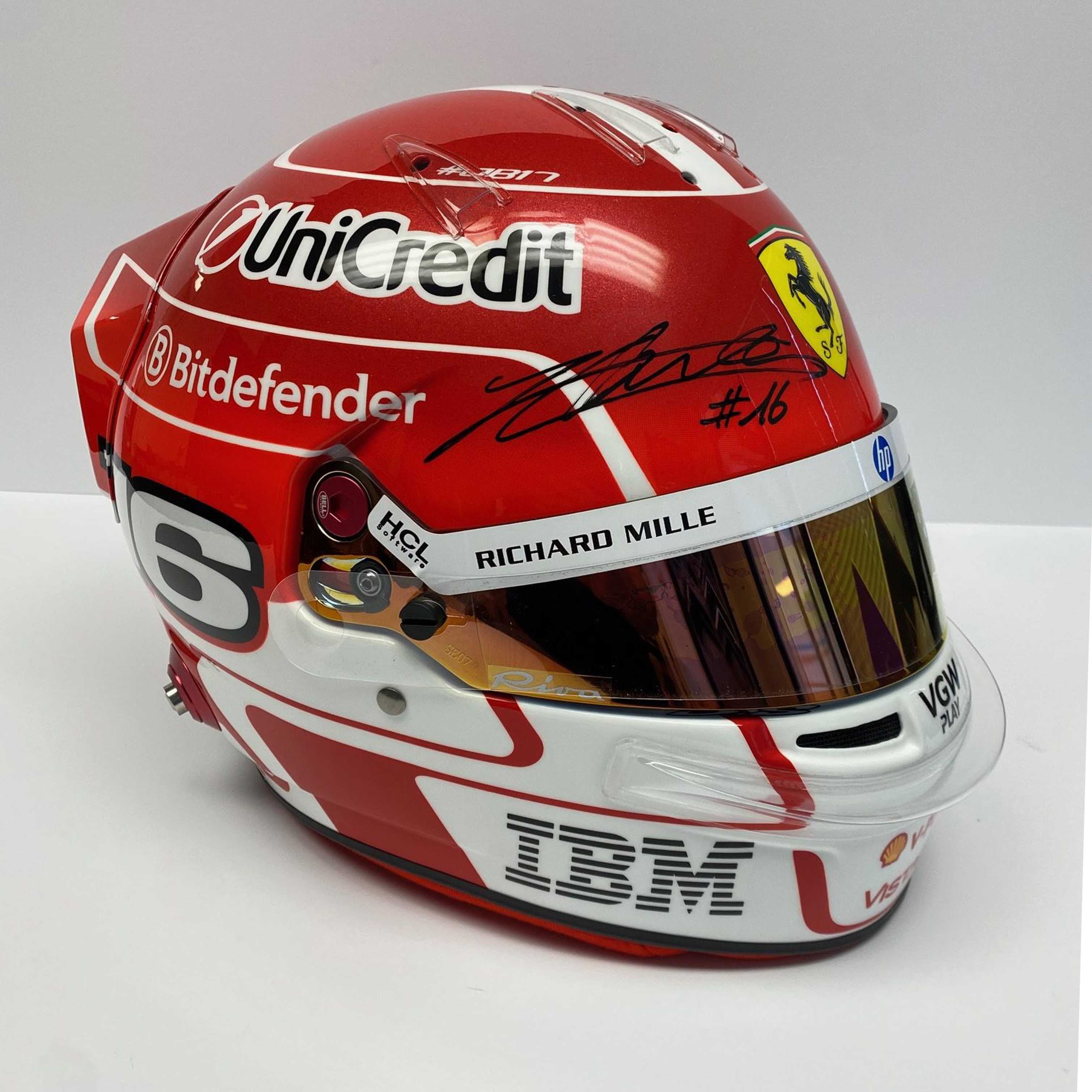 2025 Charles Leclerc Signed Official Bell Ltd Edition of 16 Replica Ferrari F1 Helmet