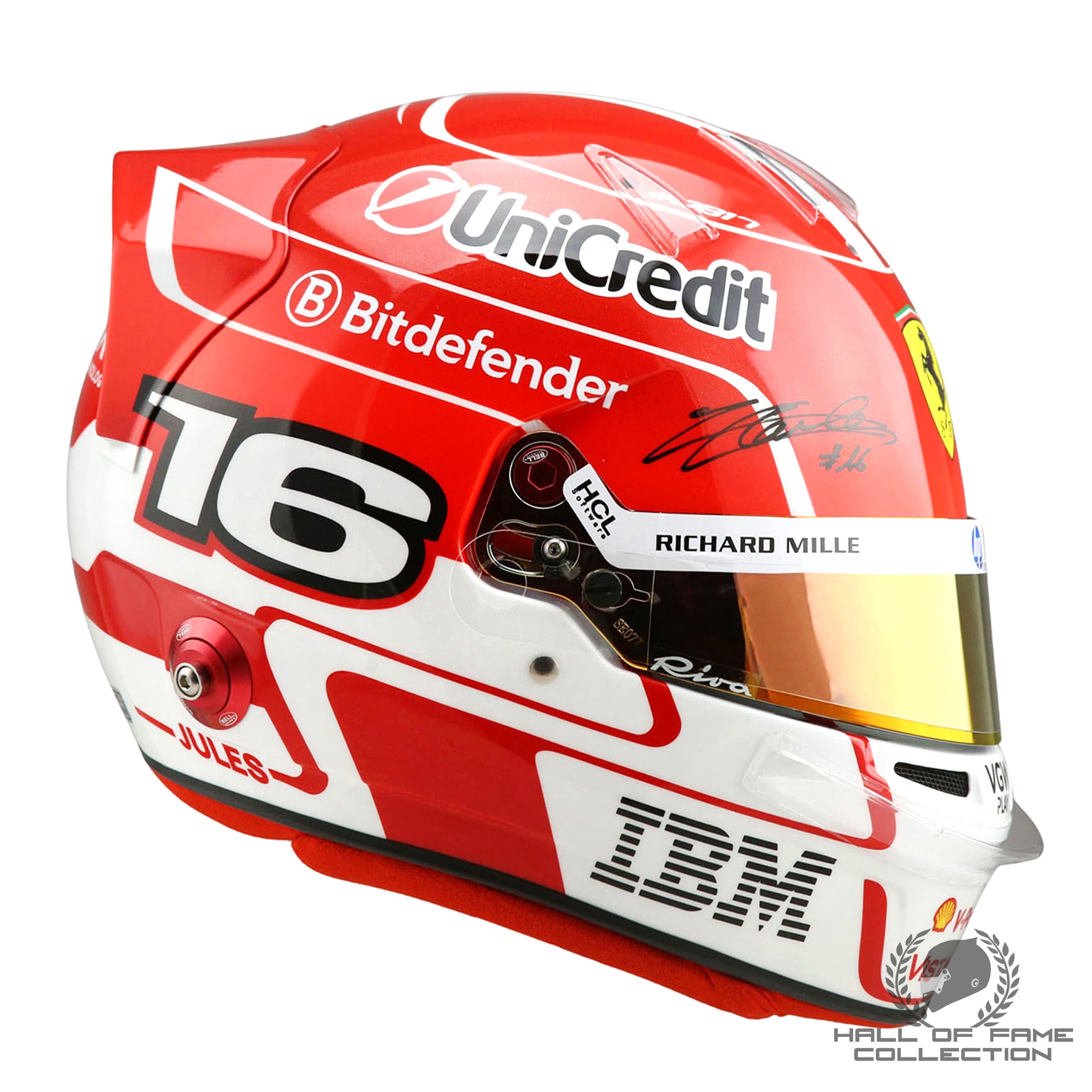 2025 Charles Leclerc Signed Official Bell Ltd Edition of 16 Replica Ferrari F1 Helmet