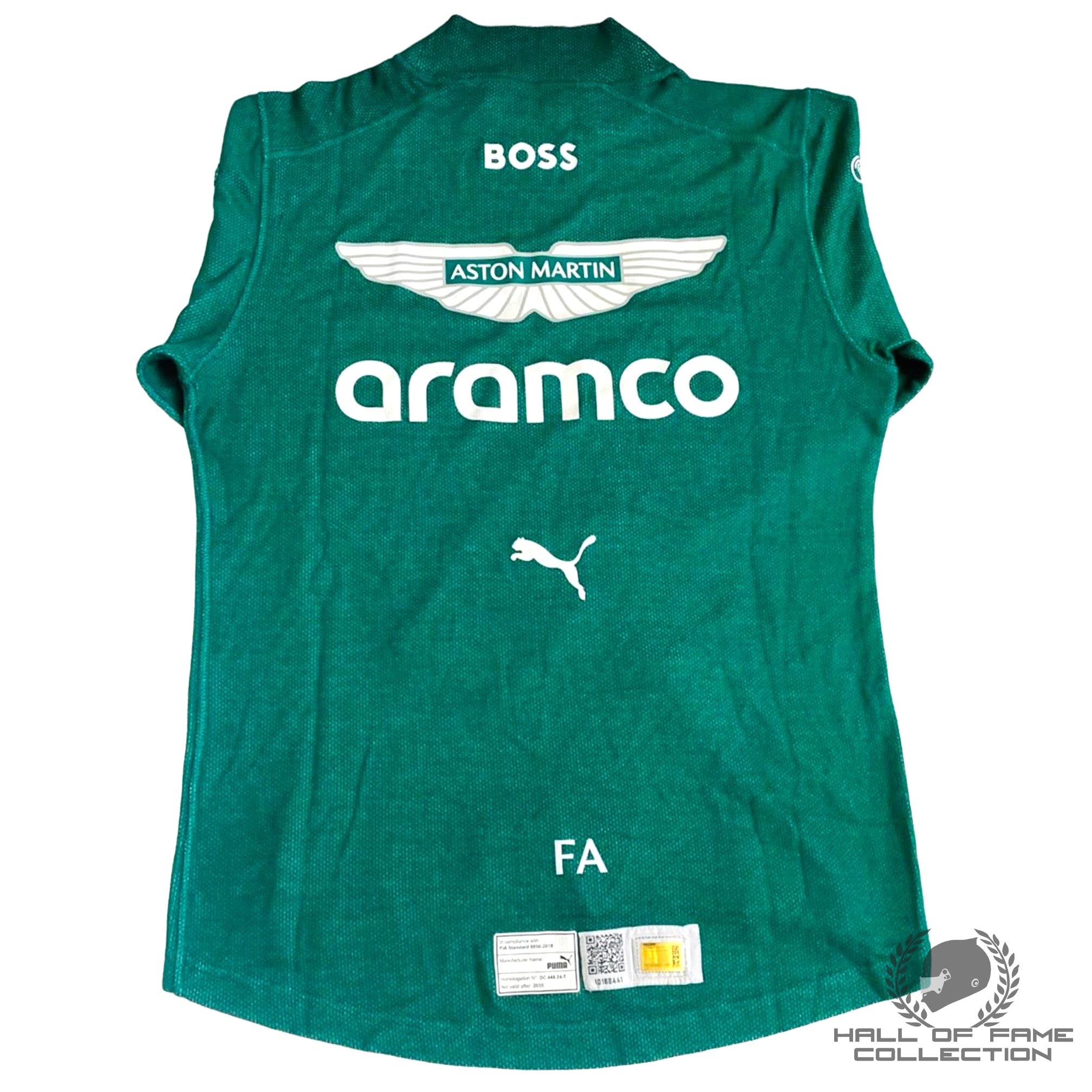 2025 Fernando Alonso Race Used Aston Martin F1 Nomex