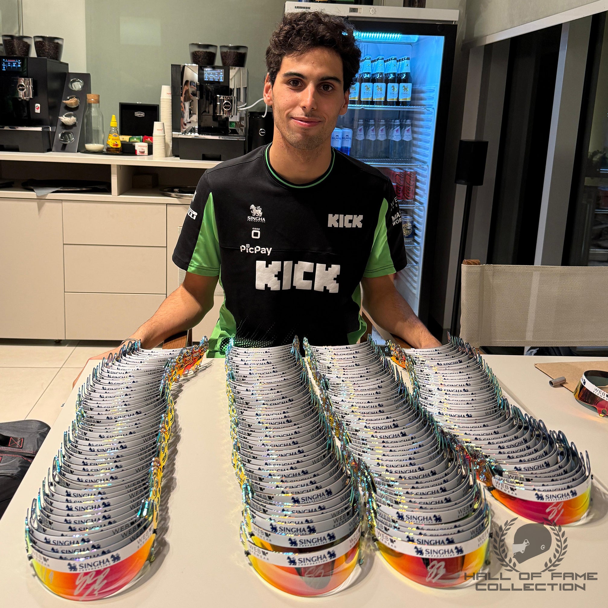 2025 Gabriel Bortoleto Signed Monza GP Sauber 1:2 F1 Helmet