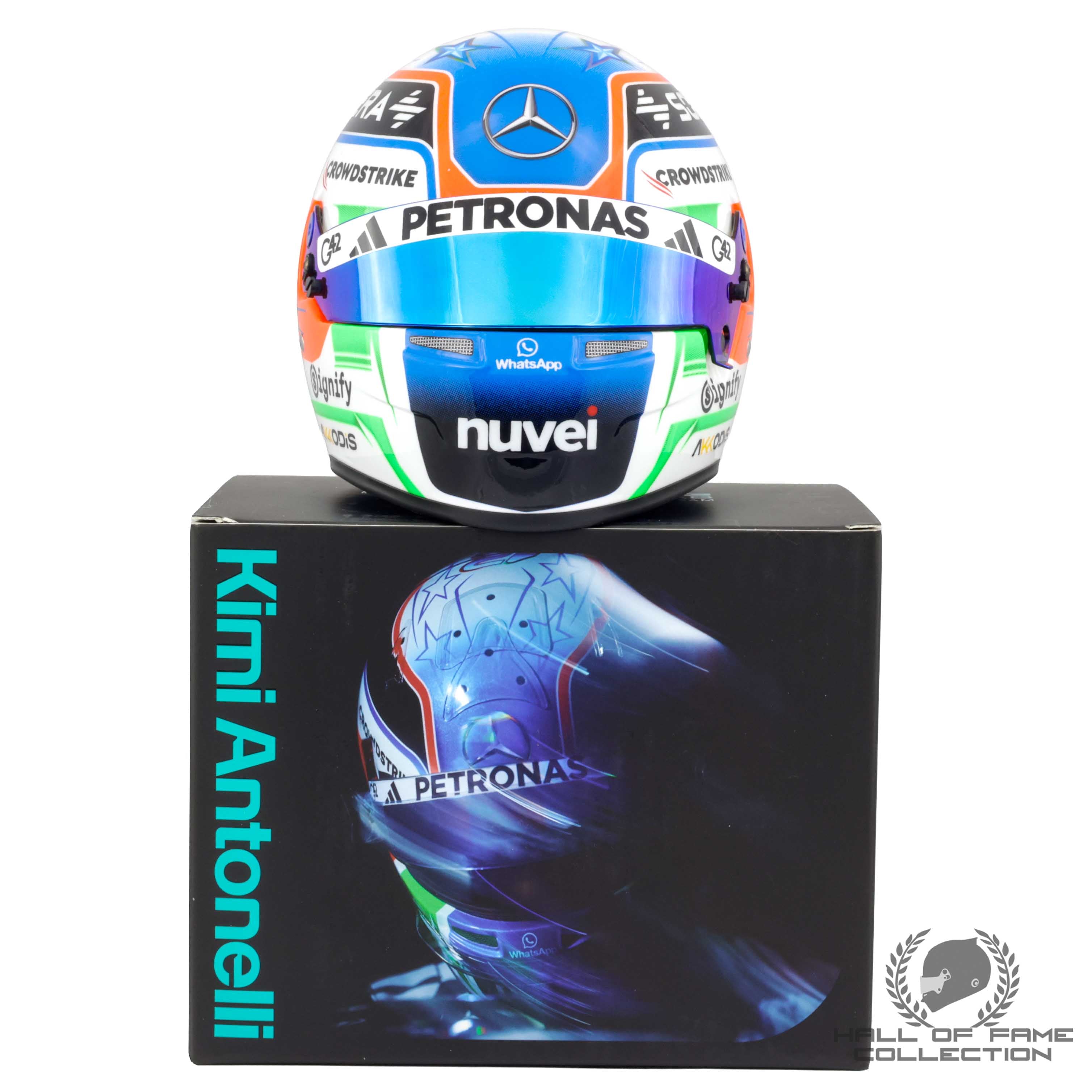 2025 Kimi Antonelli 1:2 Scale Bell Mercedes F1 Helmet