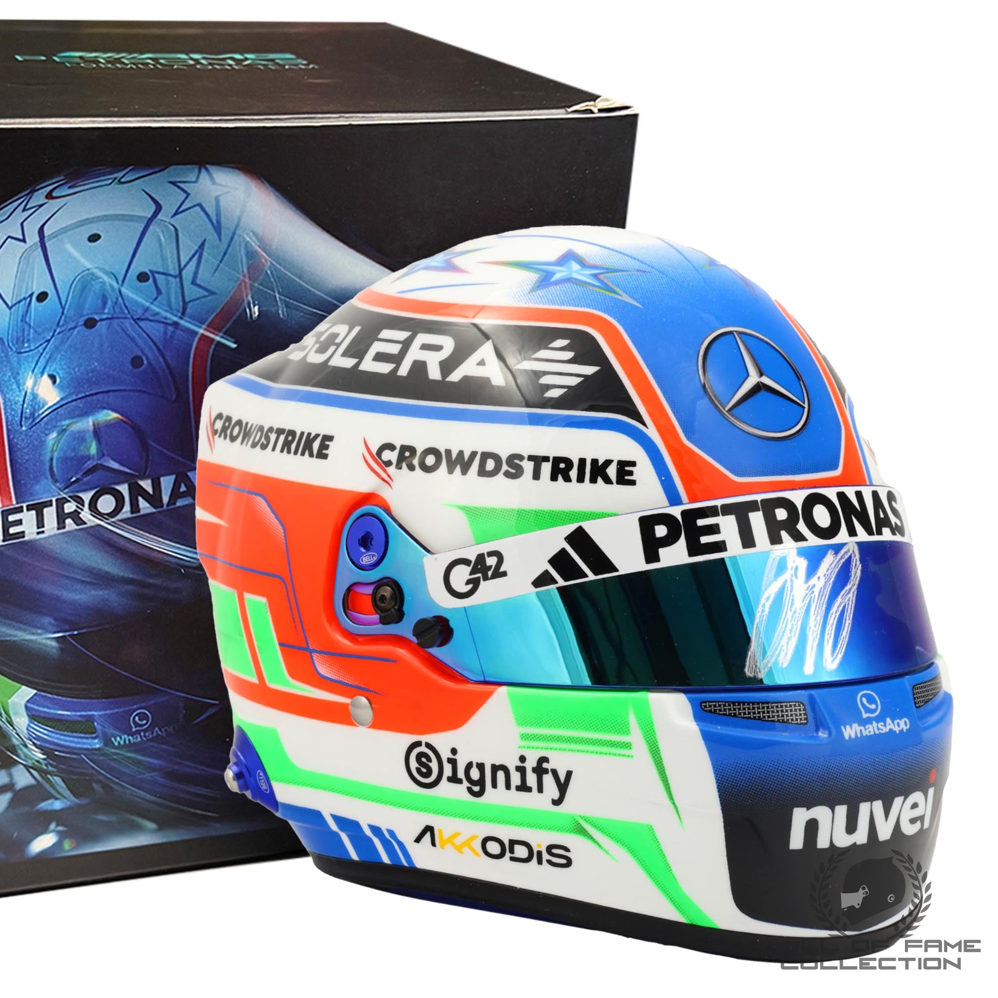 2025 Kimi Antonelli Signed 1:2 Scale Bell Mercedes F1 Helmet