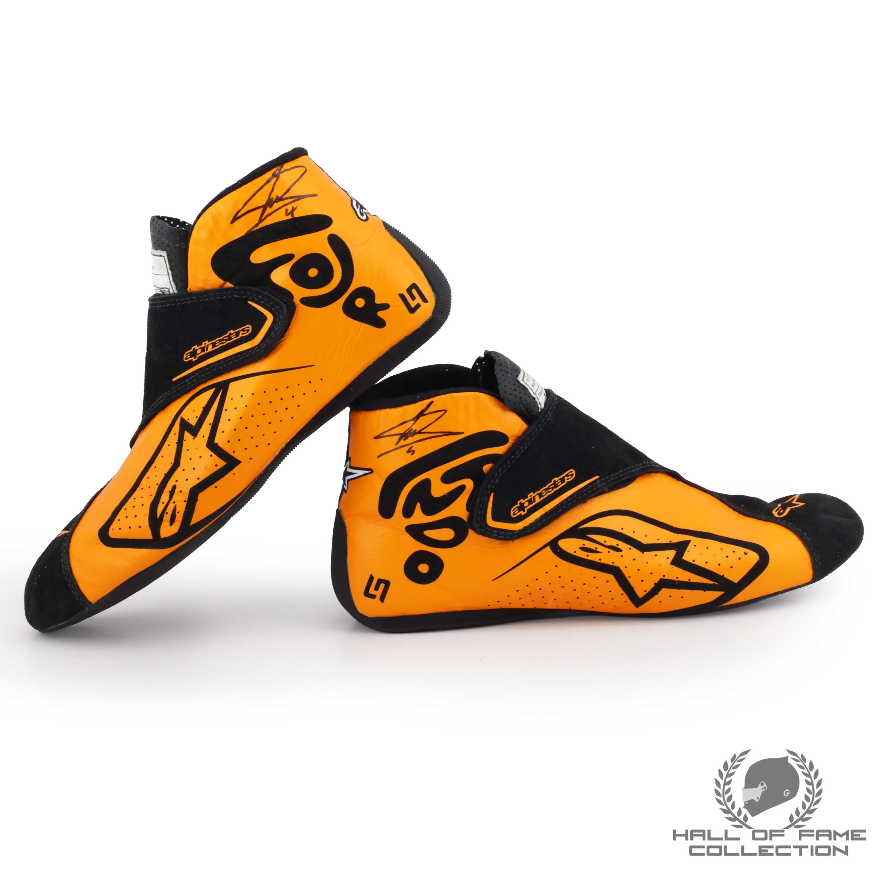 2025 Lando Norris Signed World Champion Season Used Signed McLaren F1 Boots