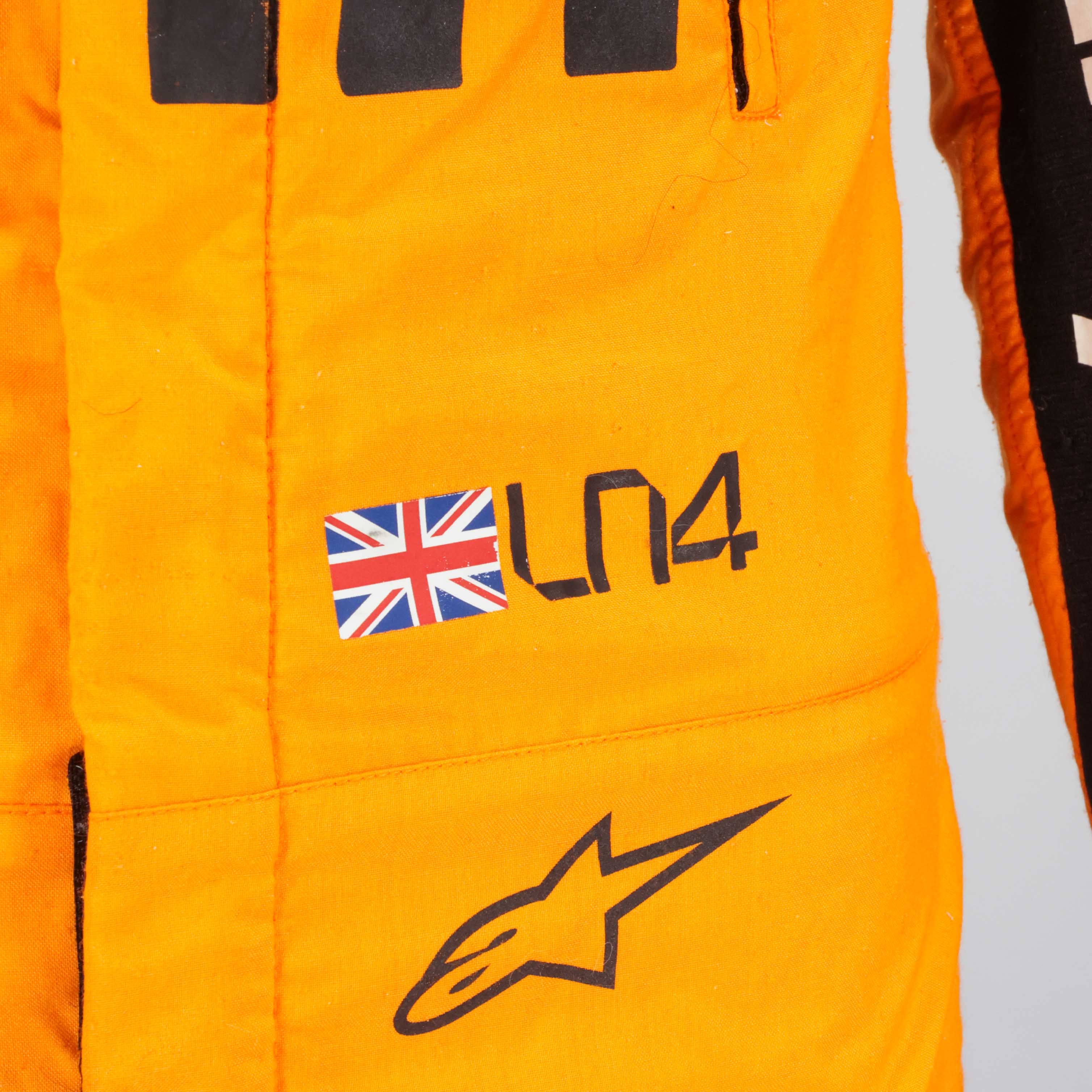 2025 Lando Norris Signed World Champion Season Used Signed McLaren F1 Suit