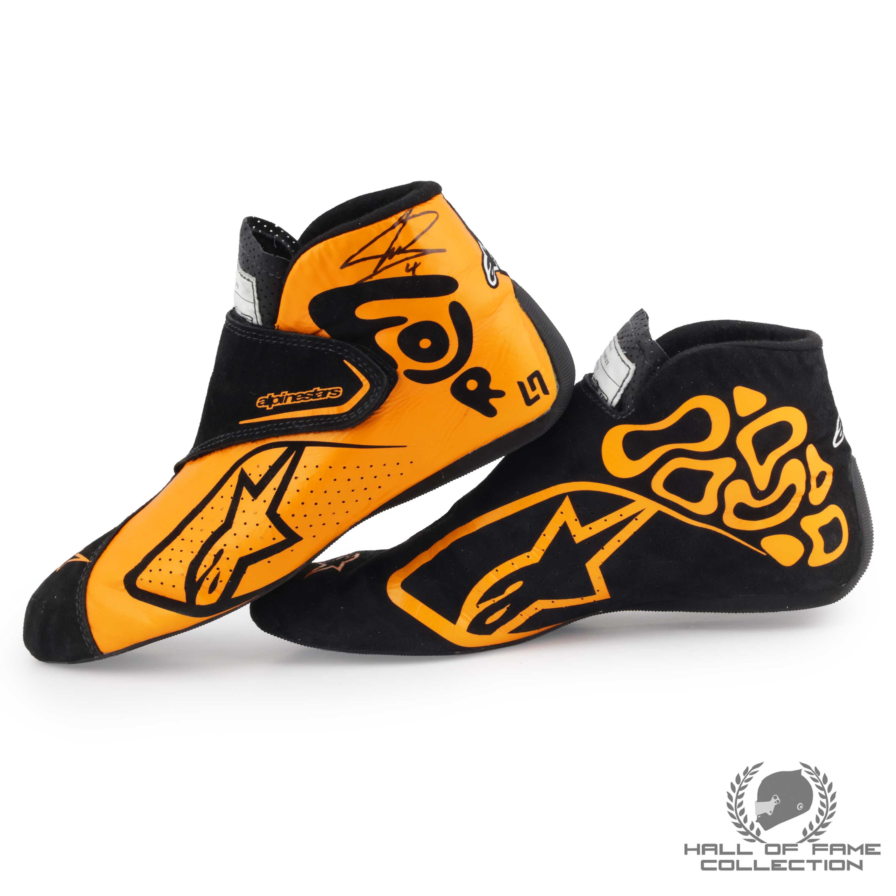 2025 Lando Norris Signed World Champion Season Used Signed McLaren F1 Boots