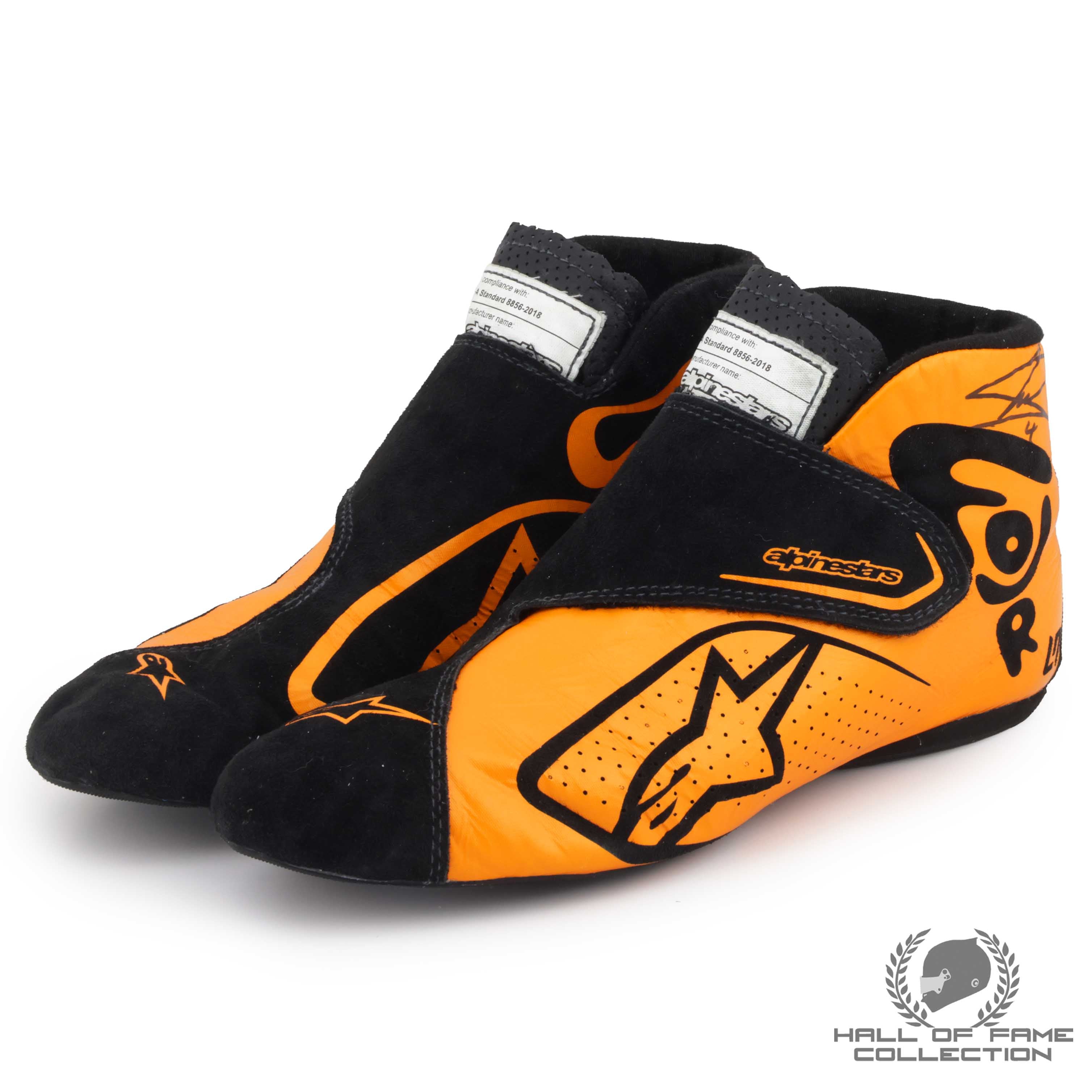 2025 Lando Norris Signed World Champion Season Used Signed McLaren F1 Boots