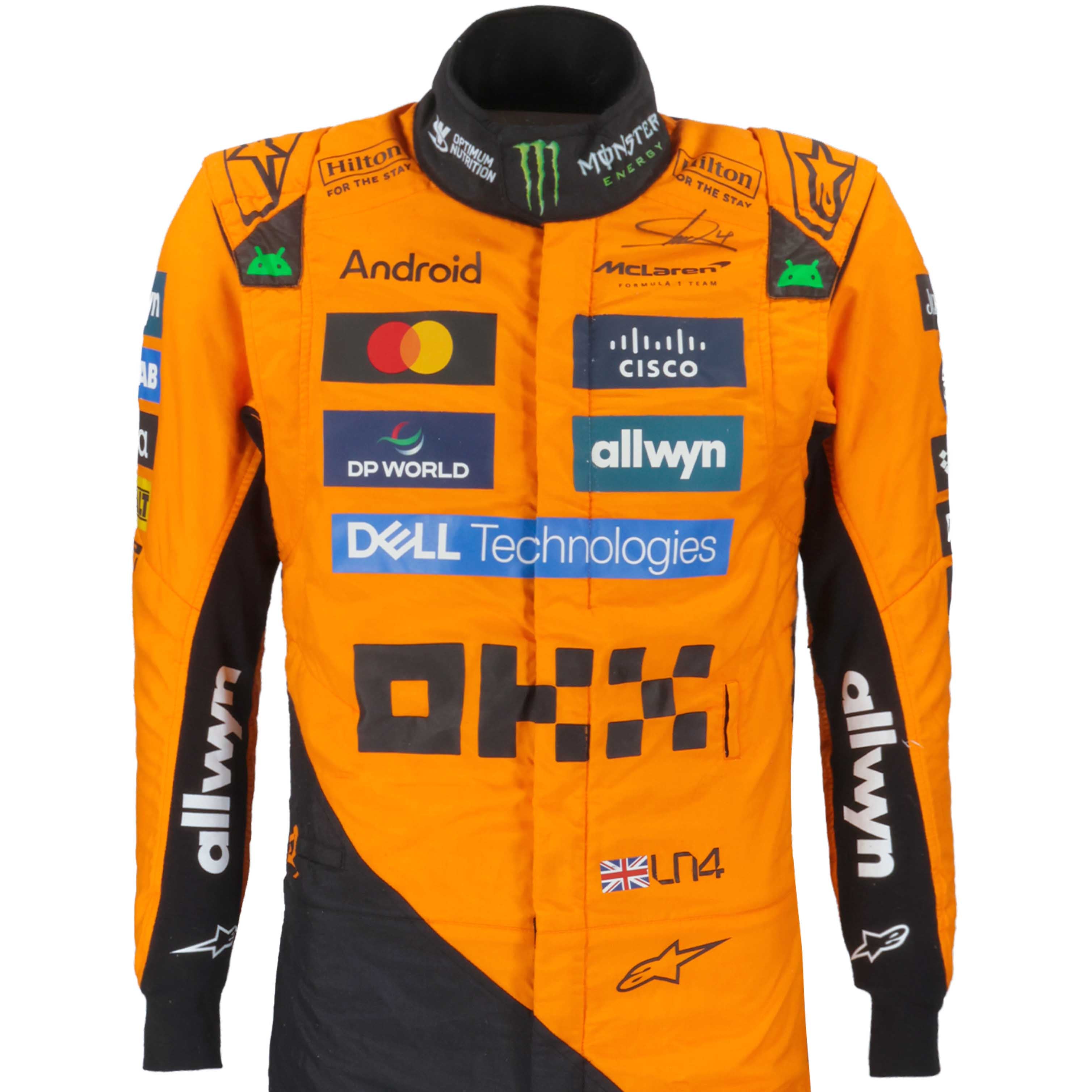 2025 Lando Norris Signed World Champion Season Used Signed McLaren F1 Suit