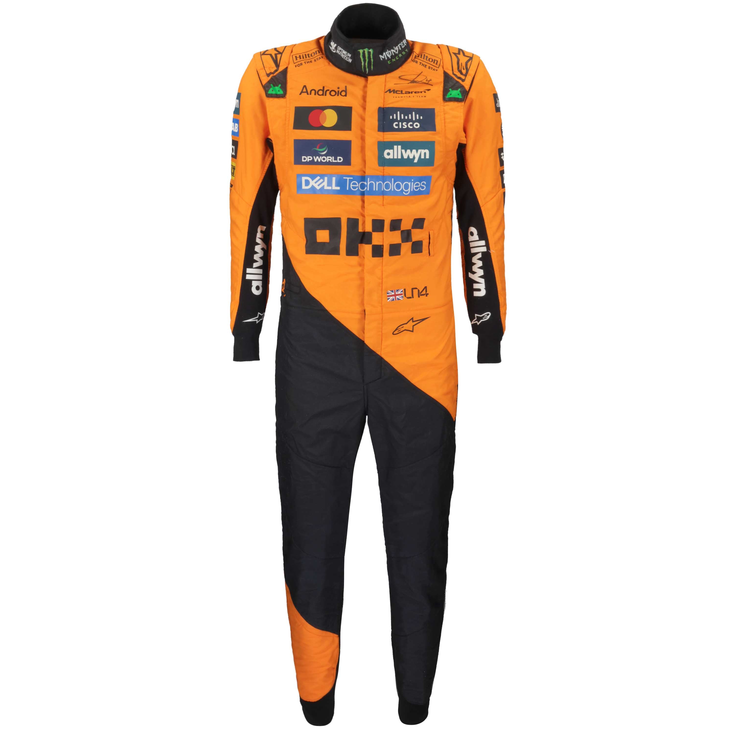 2025 Lando Norris Signed World Champion Season Used Signed McLaren F1 Suit