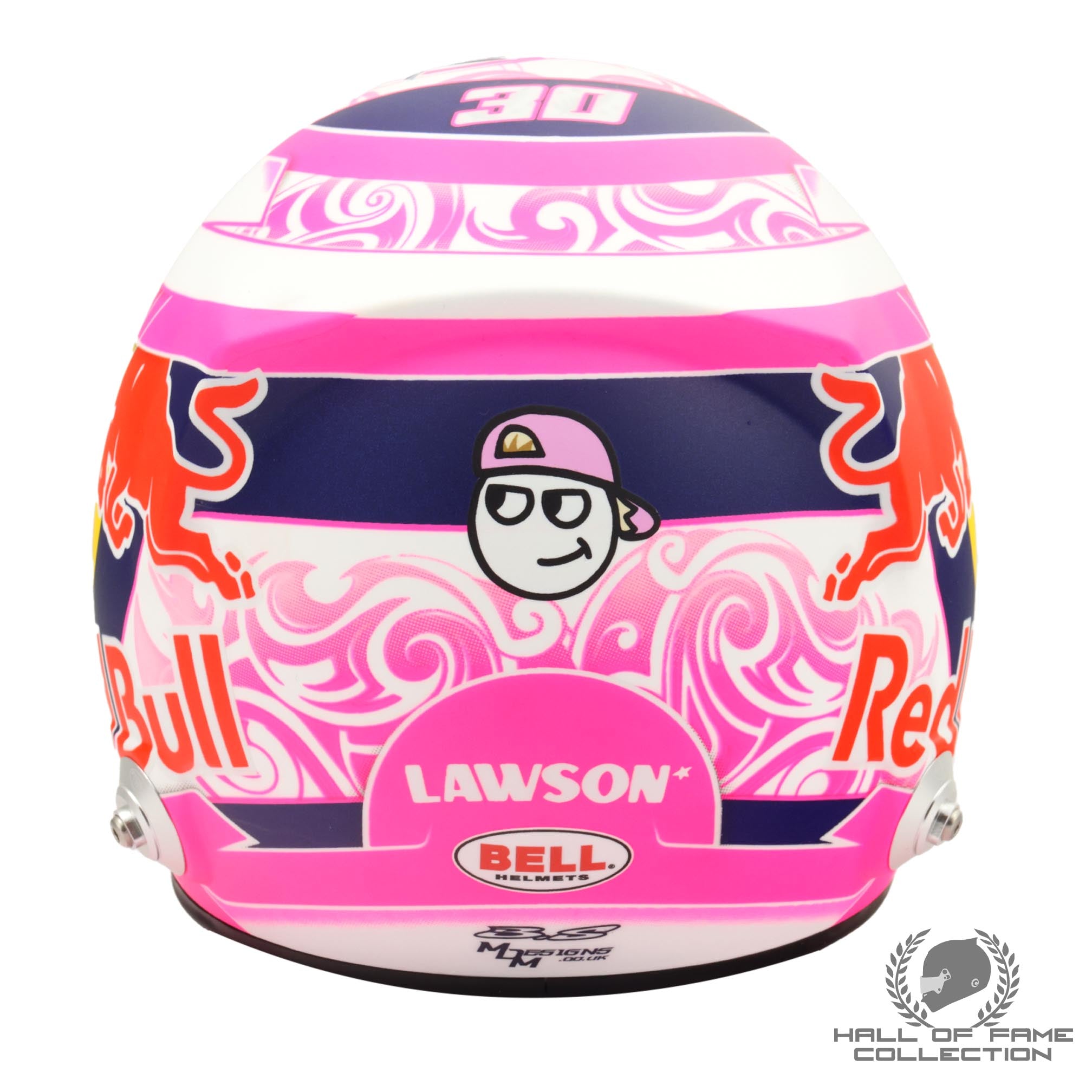 2025 Liam Lawson Signed 1:2 Scale Bell Racing Bulls F1 Helmet