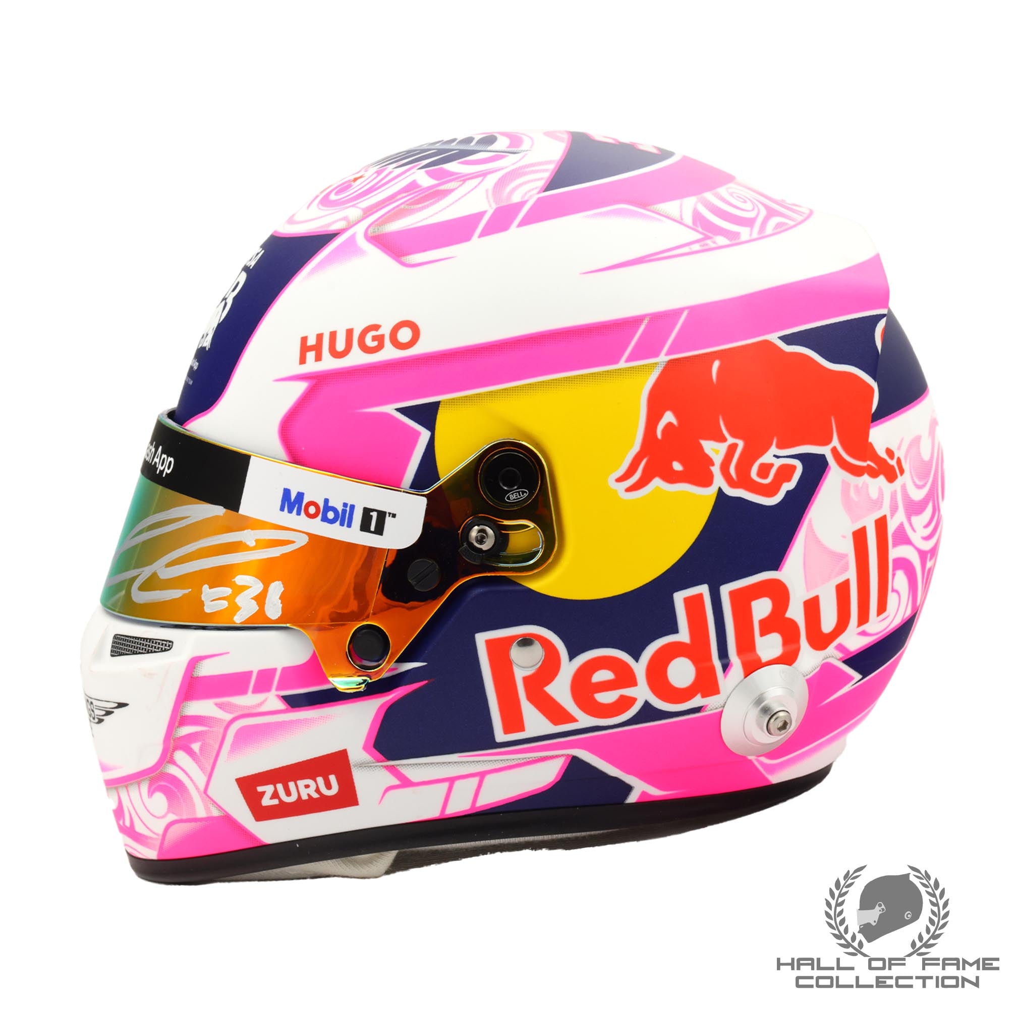 2025 Liam Lawson Signed 1:2 Scale Bell Racing Bulls F1 Helmet