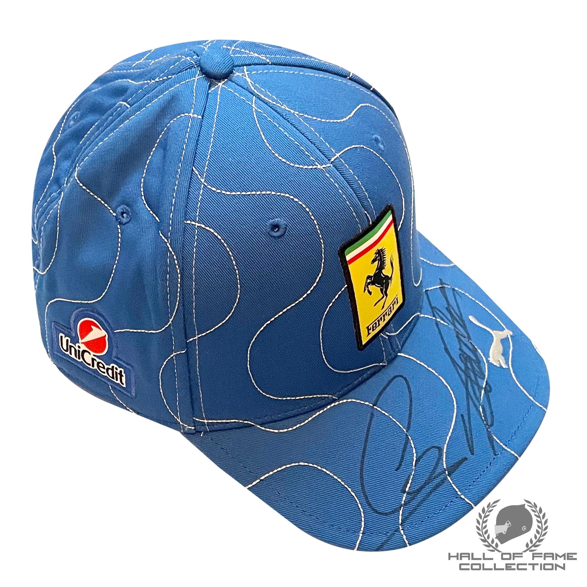 2025 Lewis Hamilton Charles Leclerc Signed Monza Special Driver Issue Ferrari F1 Hat