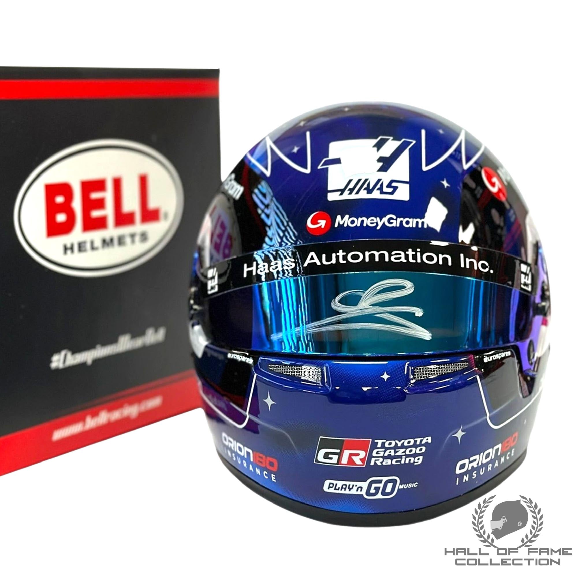 2025 Oliver Bearman Signed Singapore GP Special 1:2 Scale Haas F1 Helmet