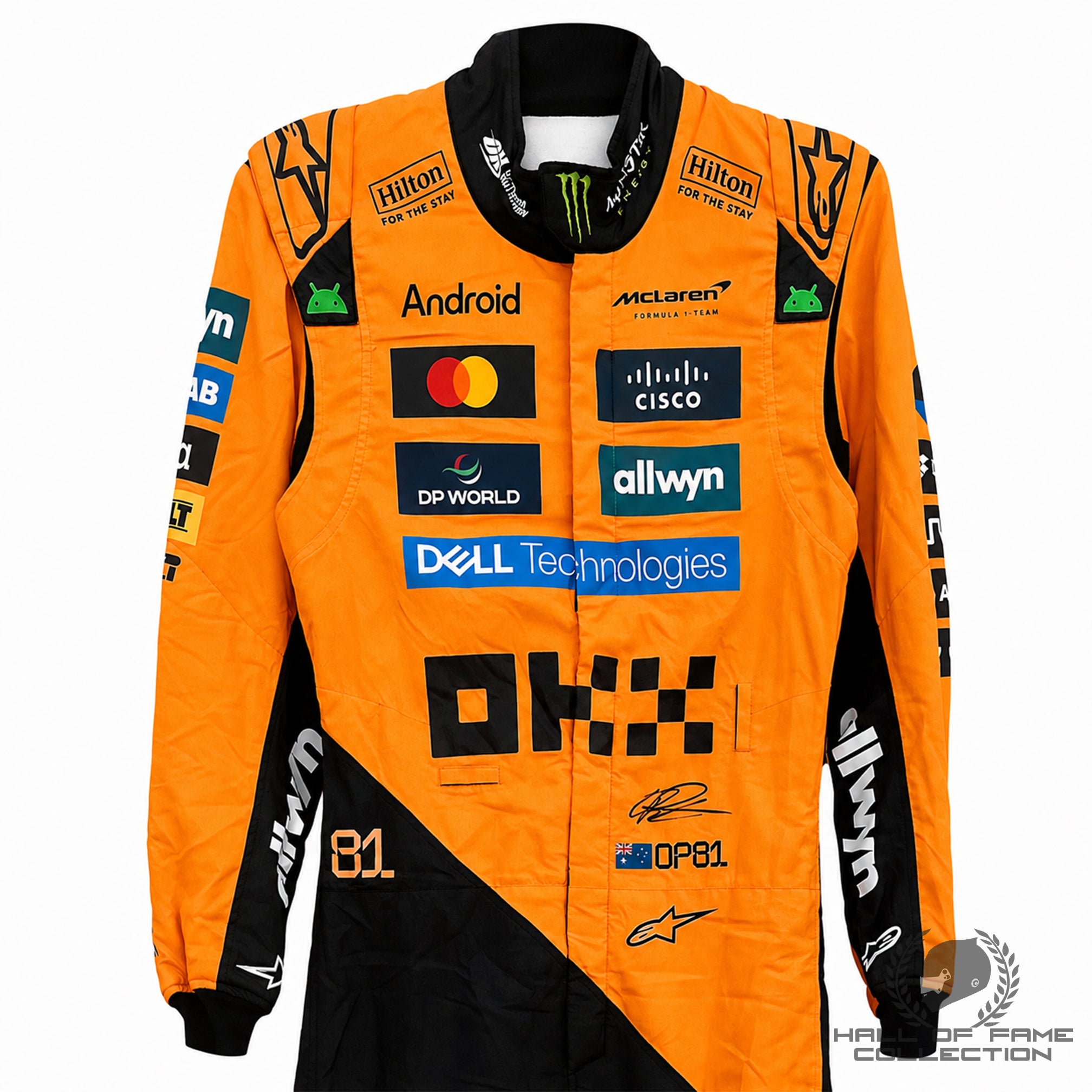 2025 Oscar Piastri Signed Constructors Champion Season Used McLaren F1 Suit