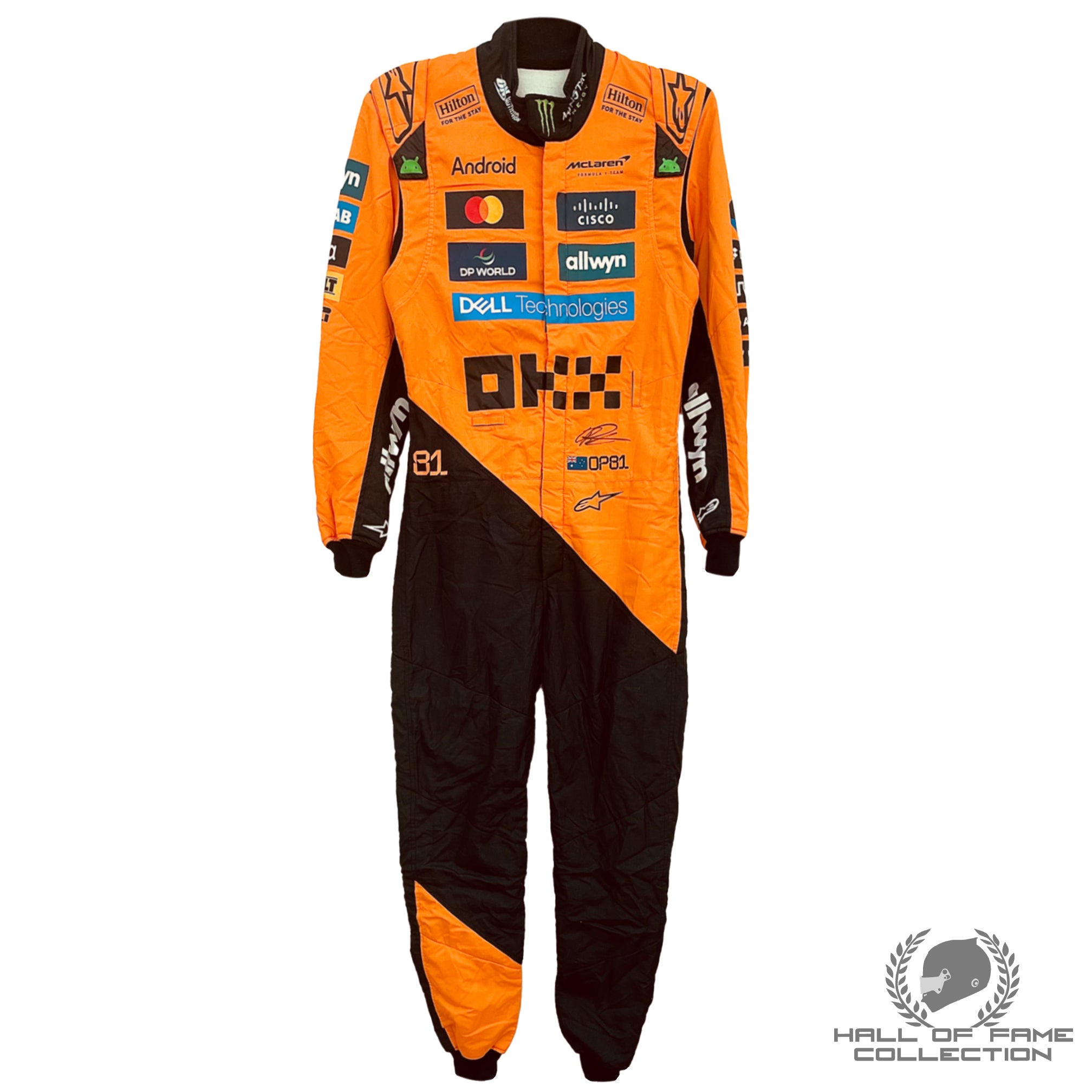 2025 Oscar Piastri Signed Constructors Champion Season Used McLaren F1 Suit