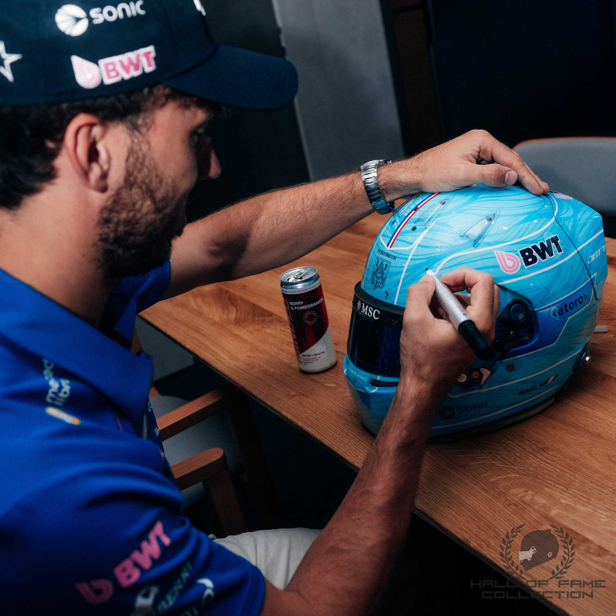 2026 Pierre Gasly Signed Race Used Baku & Bahrain GP in Malaysia Alpine F1 Helmet