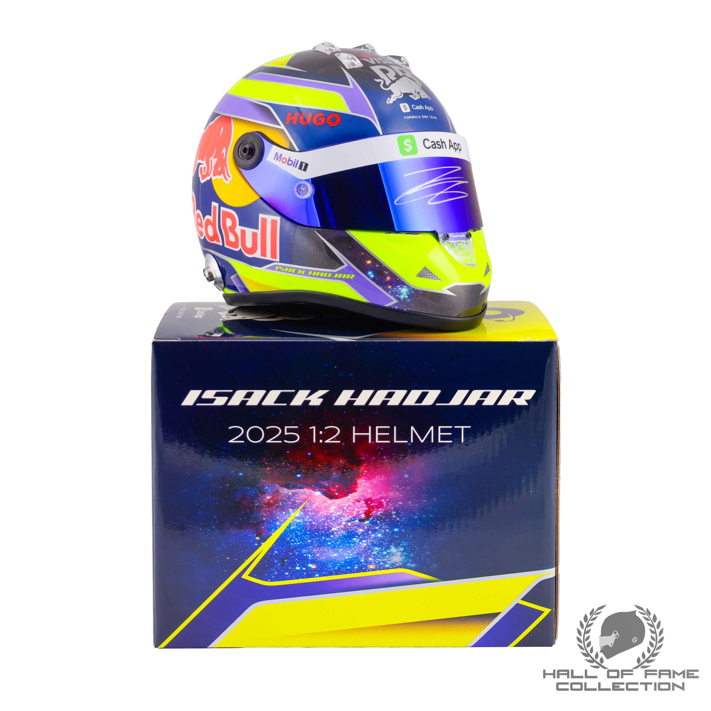 2025 Isack Hadjar Signed Racing Bulls 1:2 Scale F1 Helmet