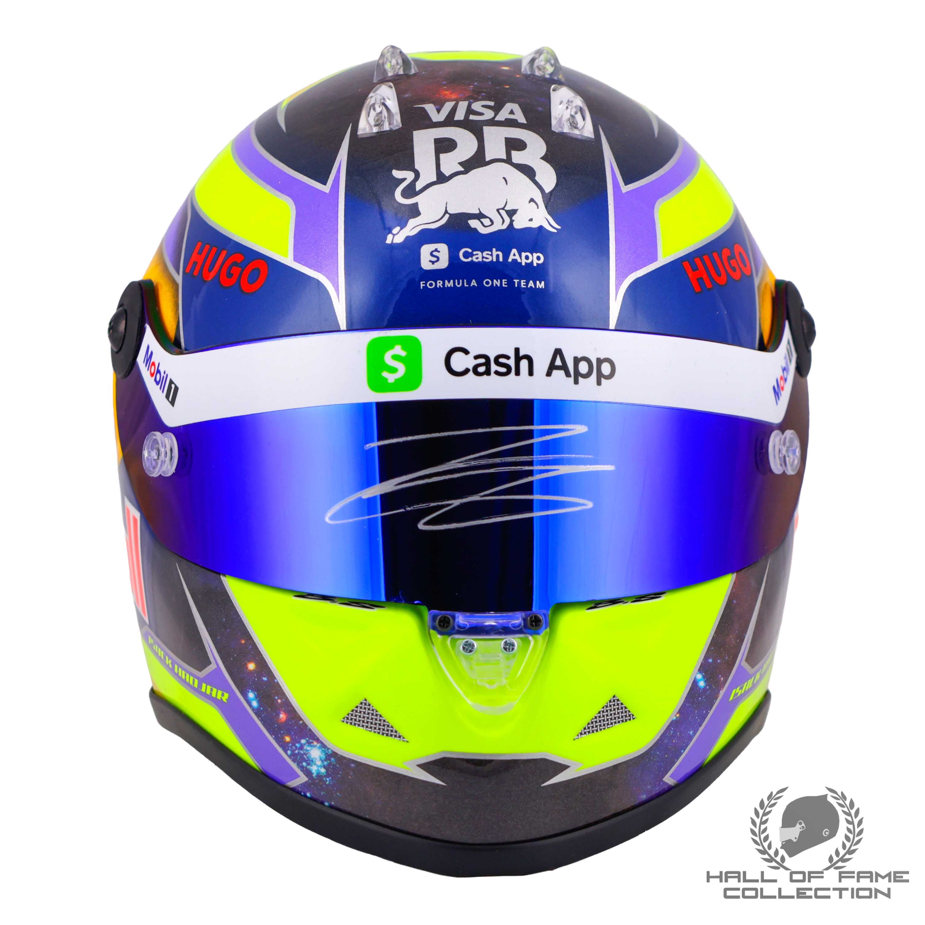 2025 Isack Hadjar Signed Racing Bulls 1:2 Scale F1 Helmet