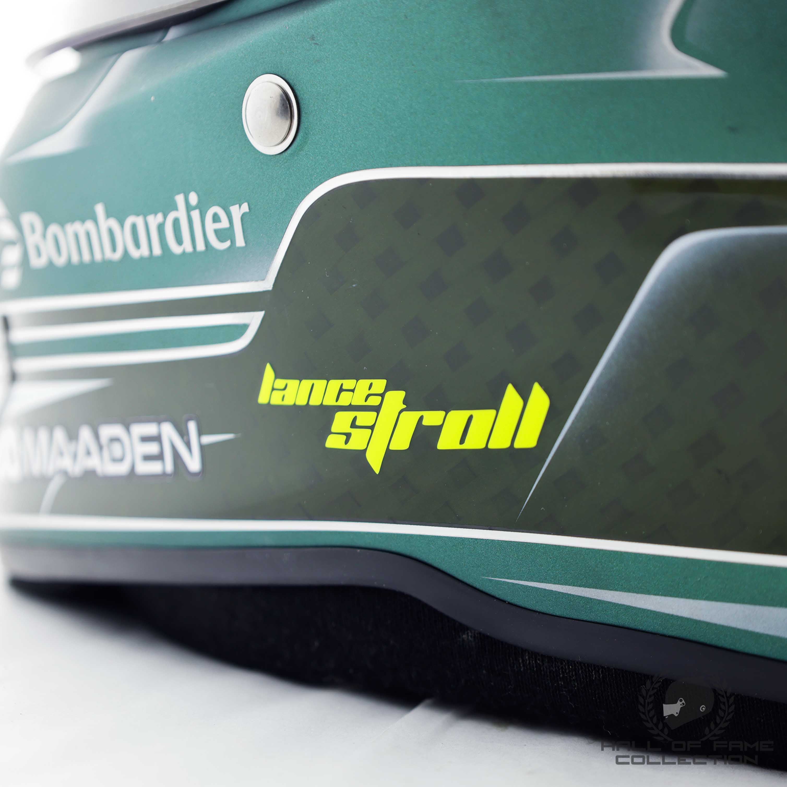 2025 Lance Stroll Signed Italian GP Race Used Aston Martin F1 Helmet