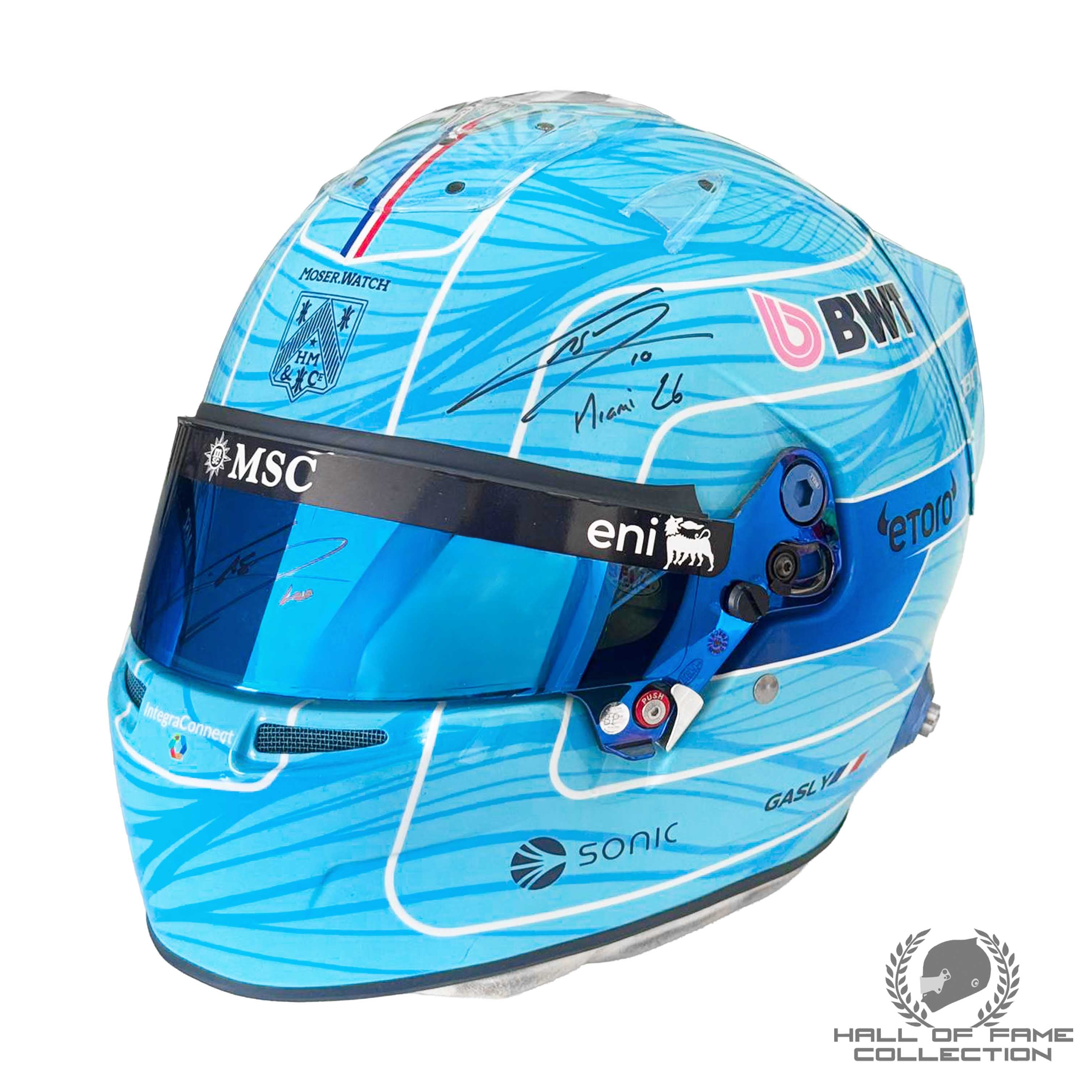 2026 Pierre Gasly Signed Race Used BWT Alpine F1 Helmet
