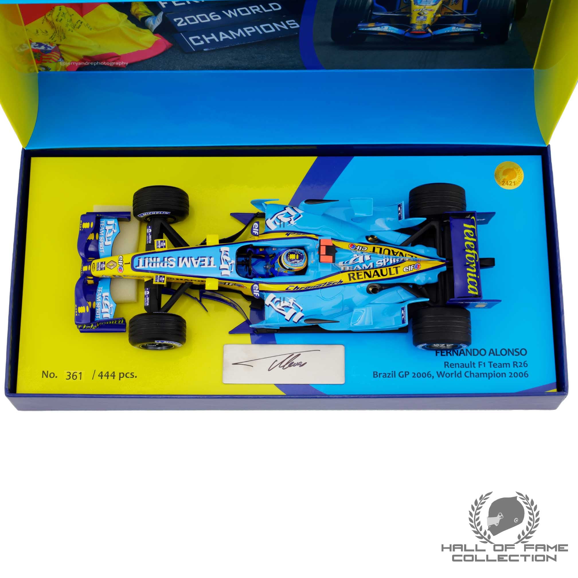 2006 Fernando Alonso Signed Championship Season Renault F1 1:18 Model Car