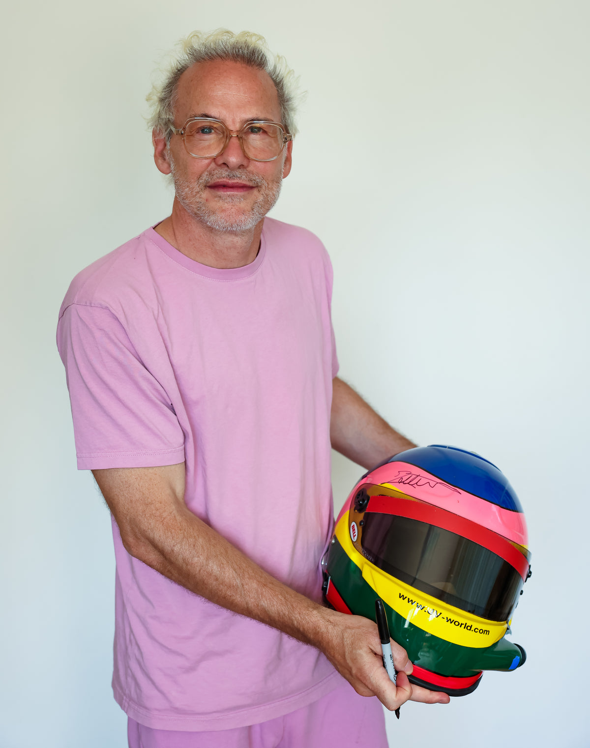 2012 Jacques Villeneuve Signed Used 30th Anniversary Ferrari F1 Suit & Helmet