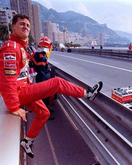 1998 Michael Schumacher Used Nike Scuderia Ferrari F1 Boots