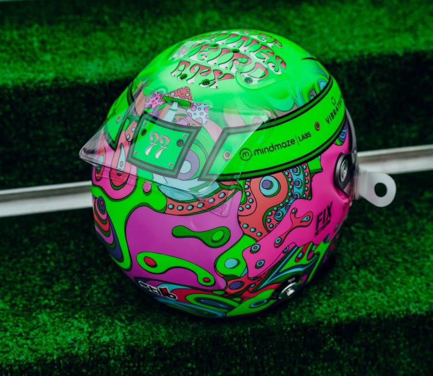 2024 Valtteri Bottas Signed US GP Race Used Kick Sauber F1 Helmet