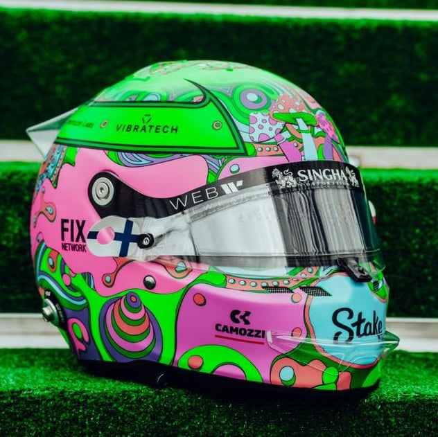 2024 Valtteri Bottas Signed US GP Race Used Kick Sauber F1 Helmet