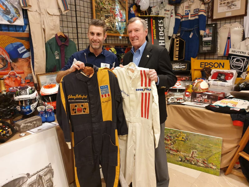 1974 Johnny Rutherford Signed Race Used Hogan Racing F5000 Suit