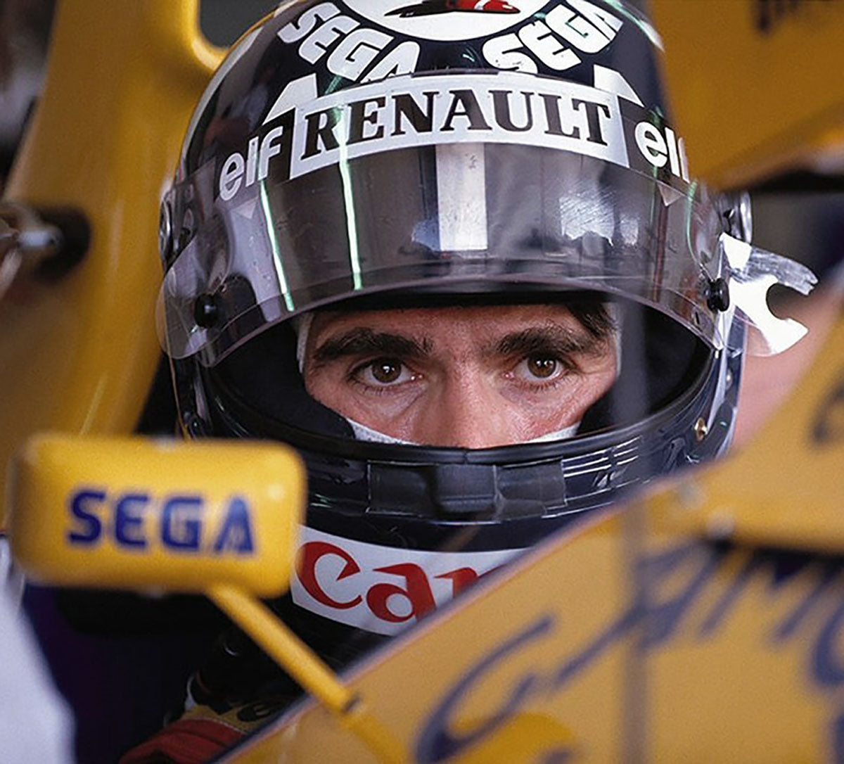1993 Damon Hill Signed Race Used Canon Williams F1 Helmet Visor