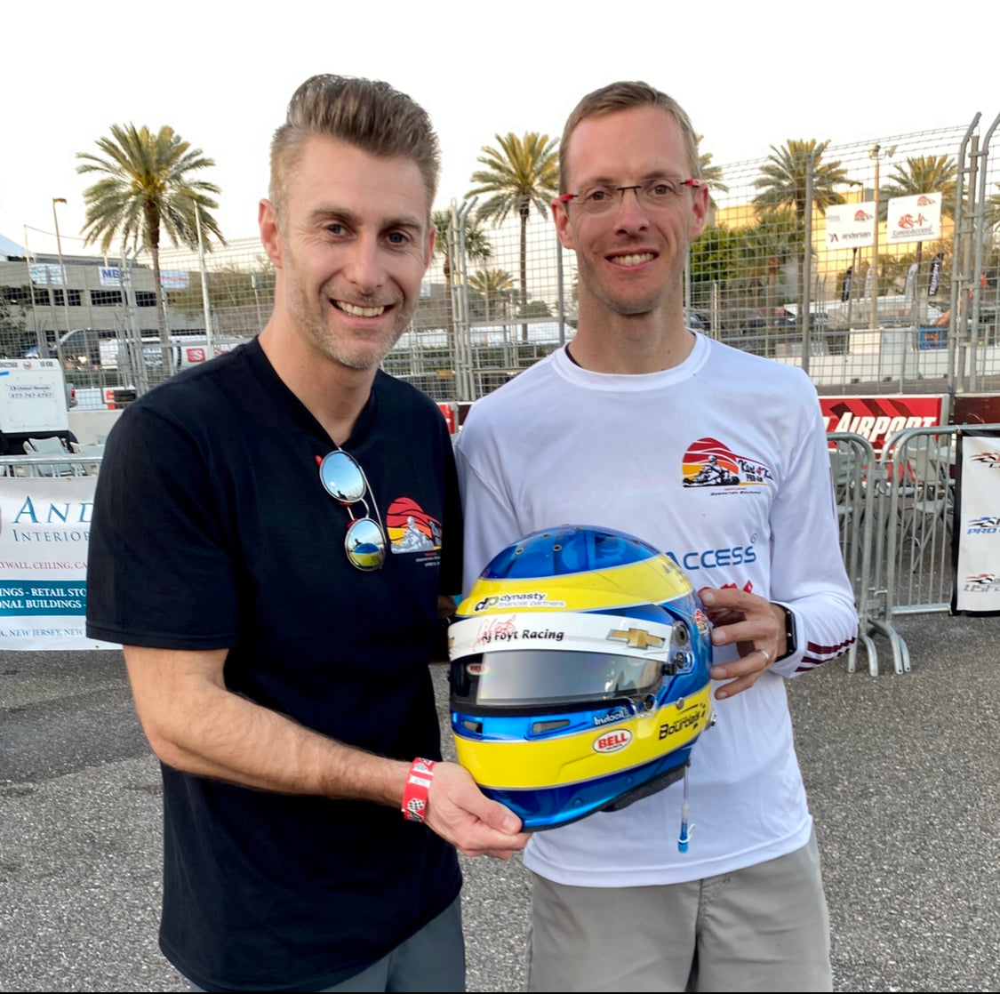 2018-20 Sebastien Bourdais Race Used Coyne Vasser Sullivan/AJ Foyt Racing IndyCar Bell HP-7 Helmet