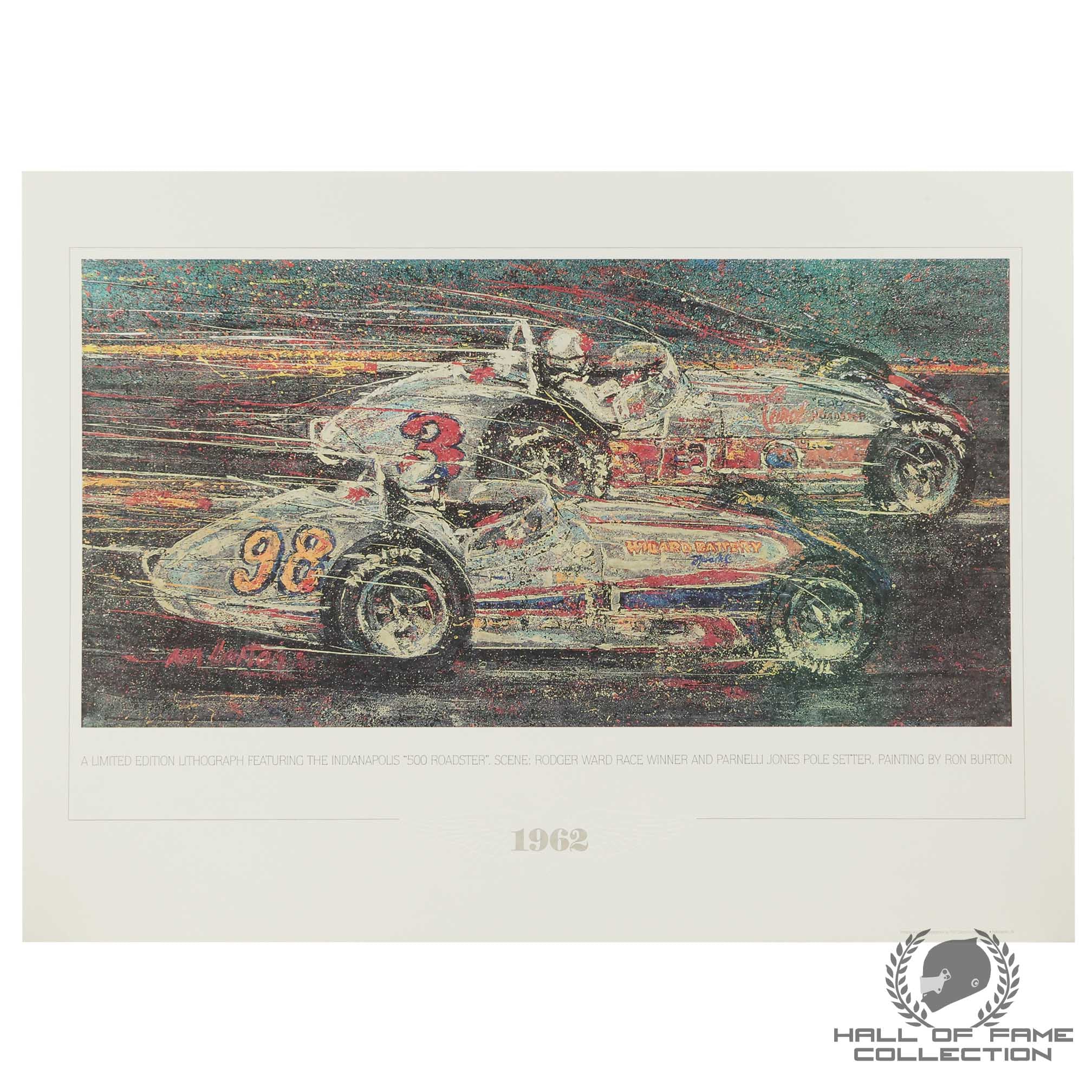 1962 Parnelli Jones Limited Edition Indianapolis "500 Roadster" 25x18" Ron Burton Print