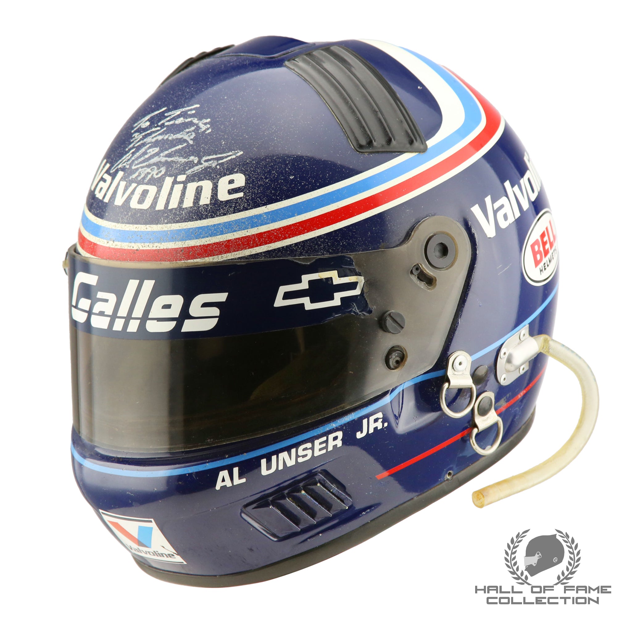 1990 Al Unser JR. Signed Championship Winning Season Used Galles-Kraco Racing IndyCar Helmet