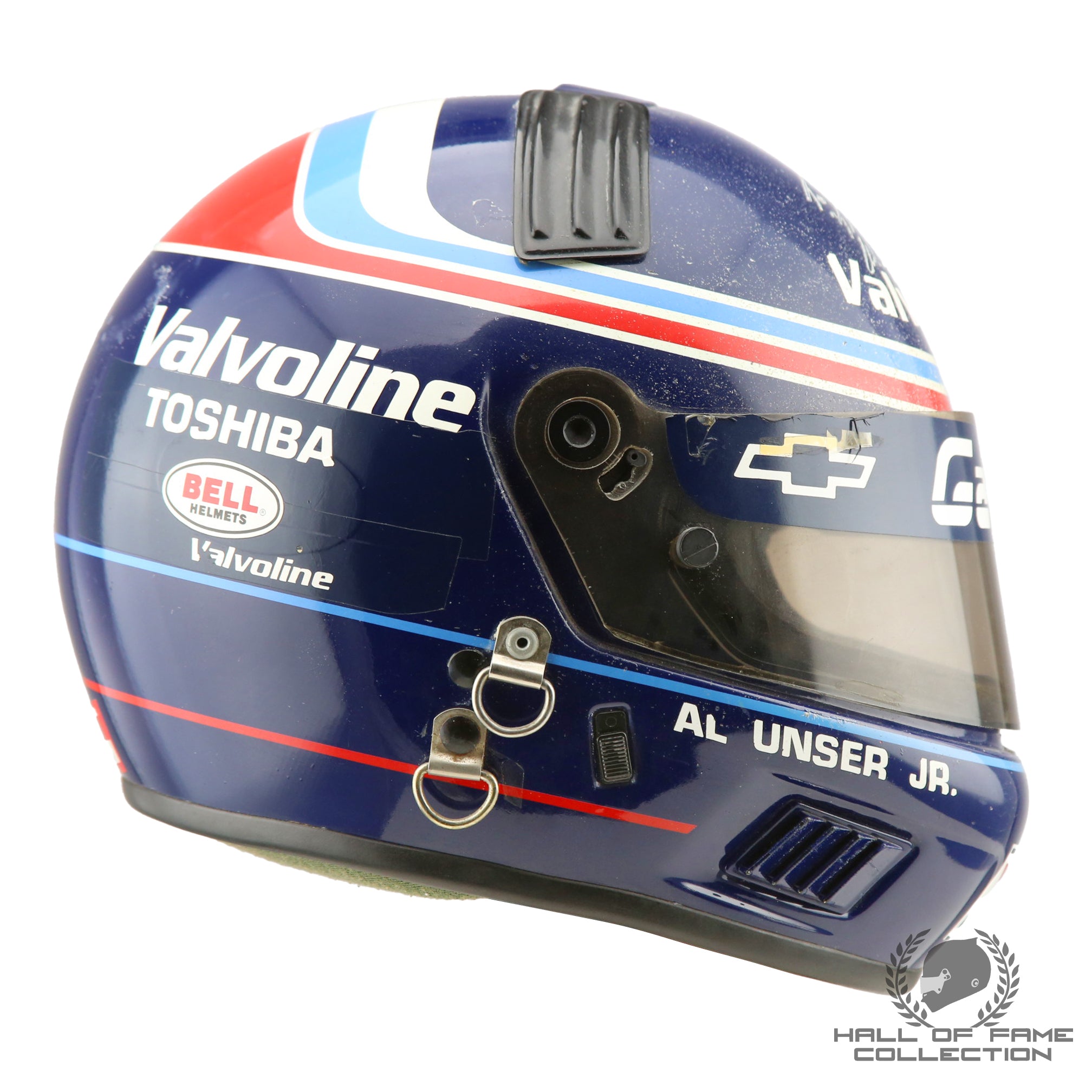 1990 Al Unser JR. Signed Championship Winning Season Used Galles-Kraco Racing IndyCar Helmet