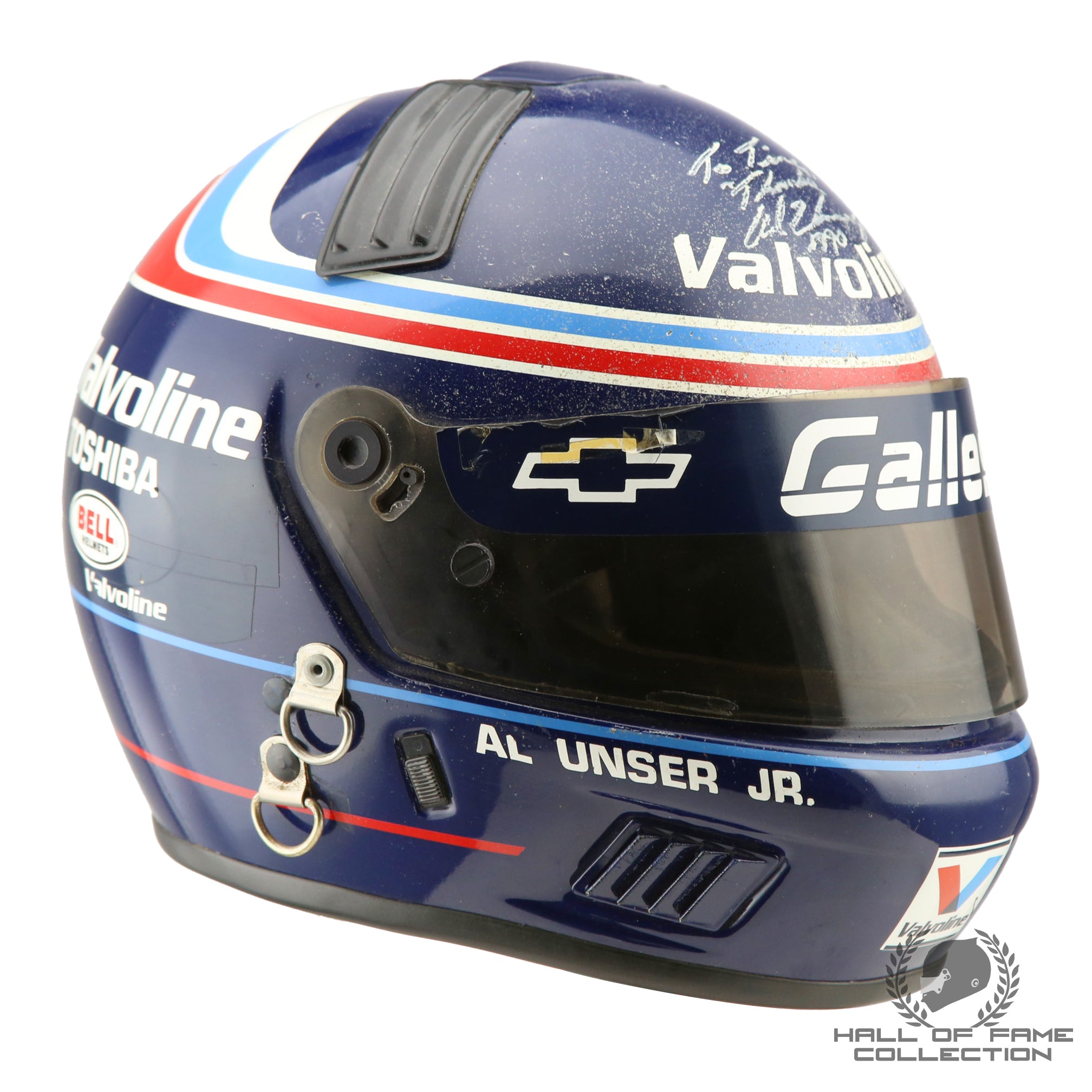 1990 Al Unser JR. Signed Championship Winning Season Used Galles-Kraco Racing IndyCar Helmet
