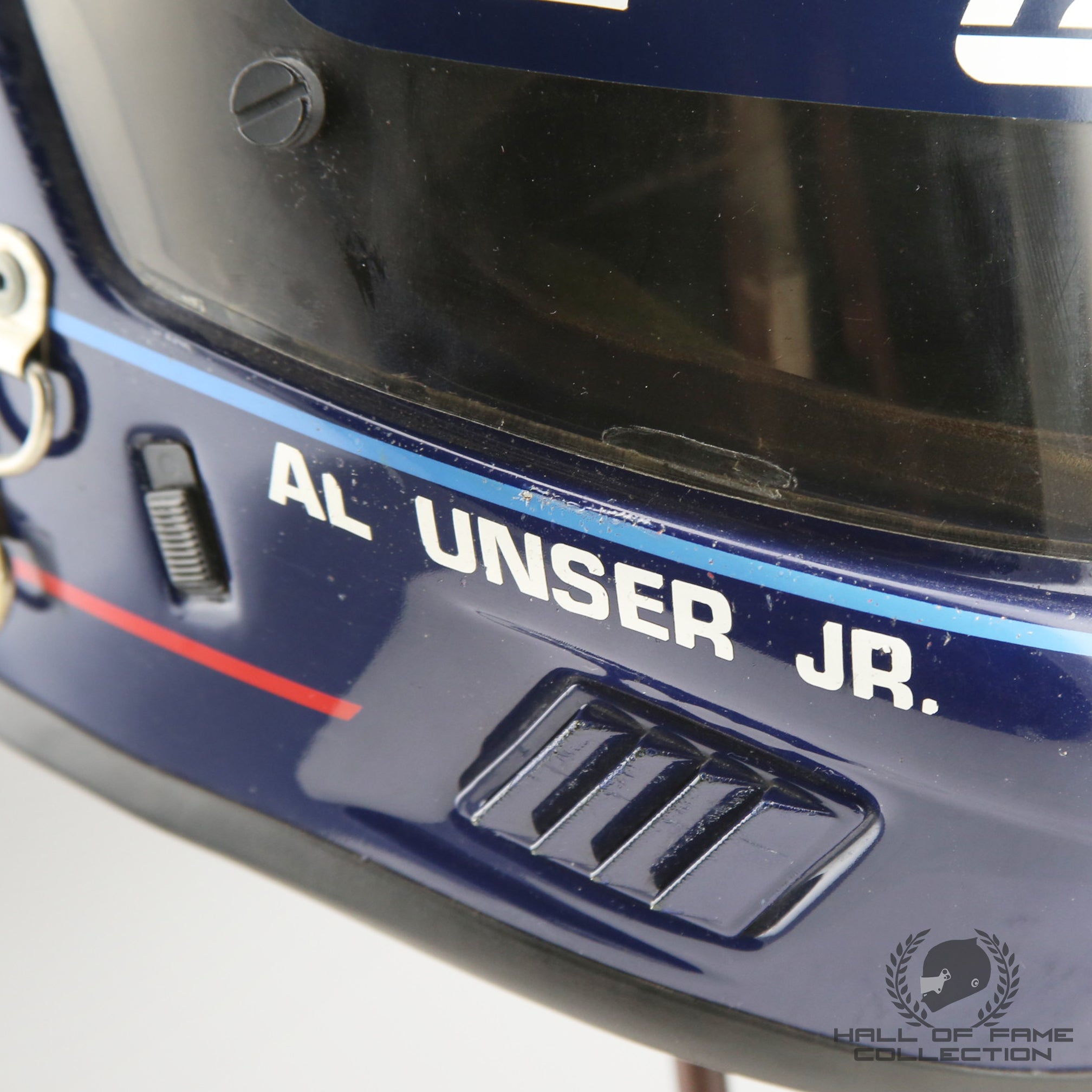 1990 Al Unser JR. Signed Championship Winning Season Used Galles-Kraco Racing IndyCar Helmet