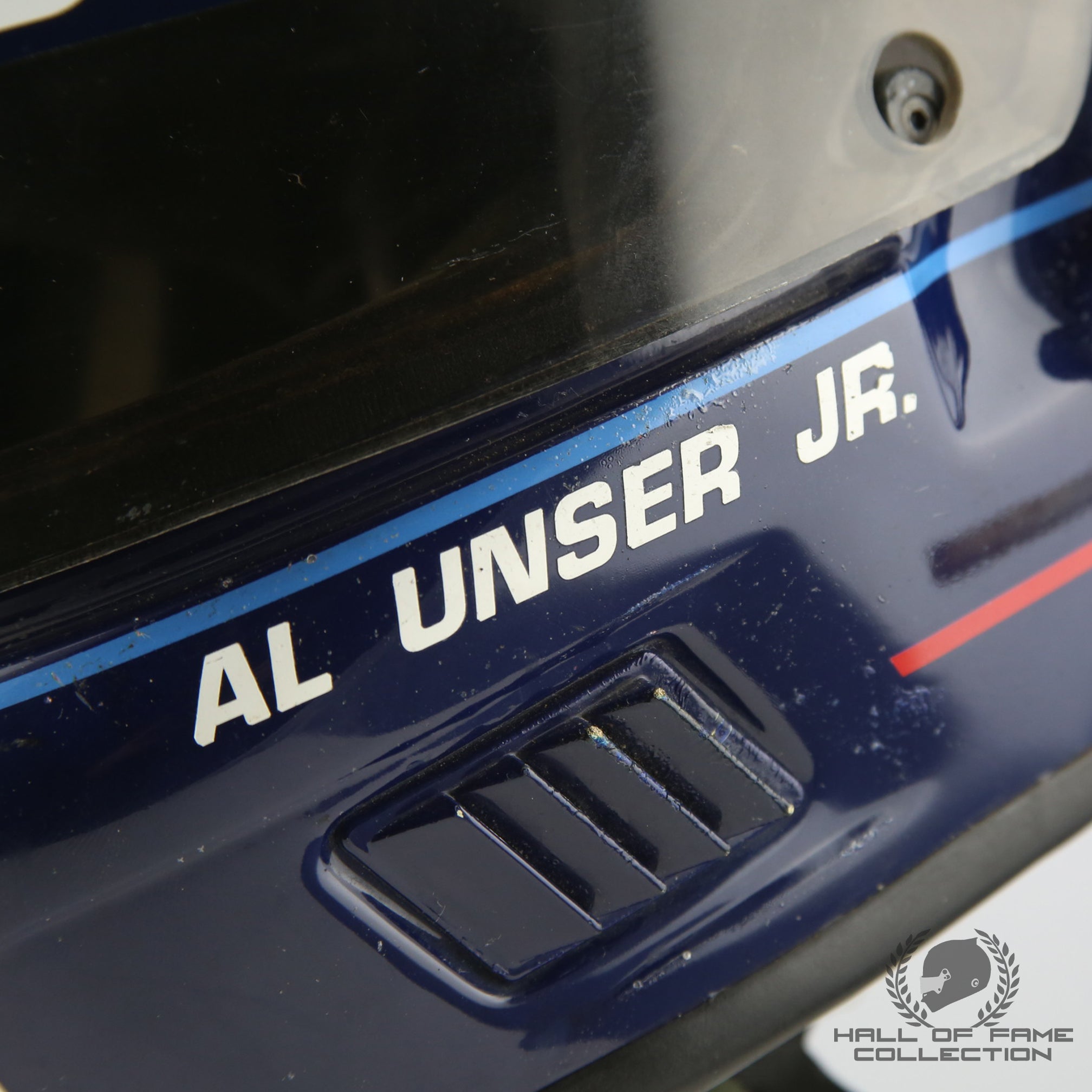 1990 Al Unser JR. Signed Championship Winning Season Used Galles-Kraco Racing IndyCar Helmet