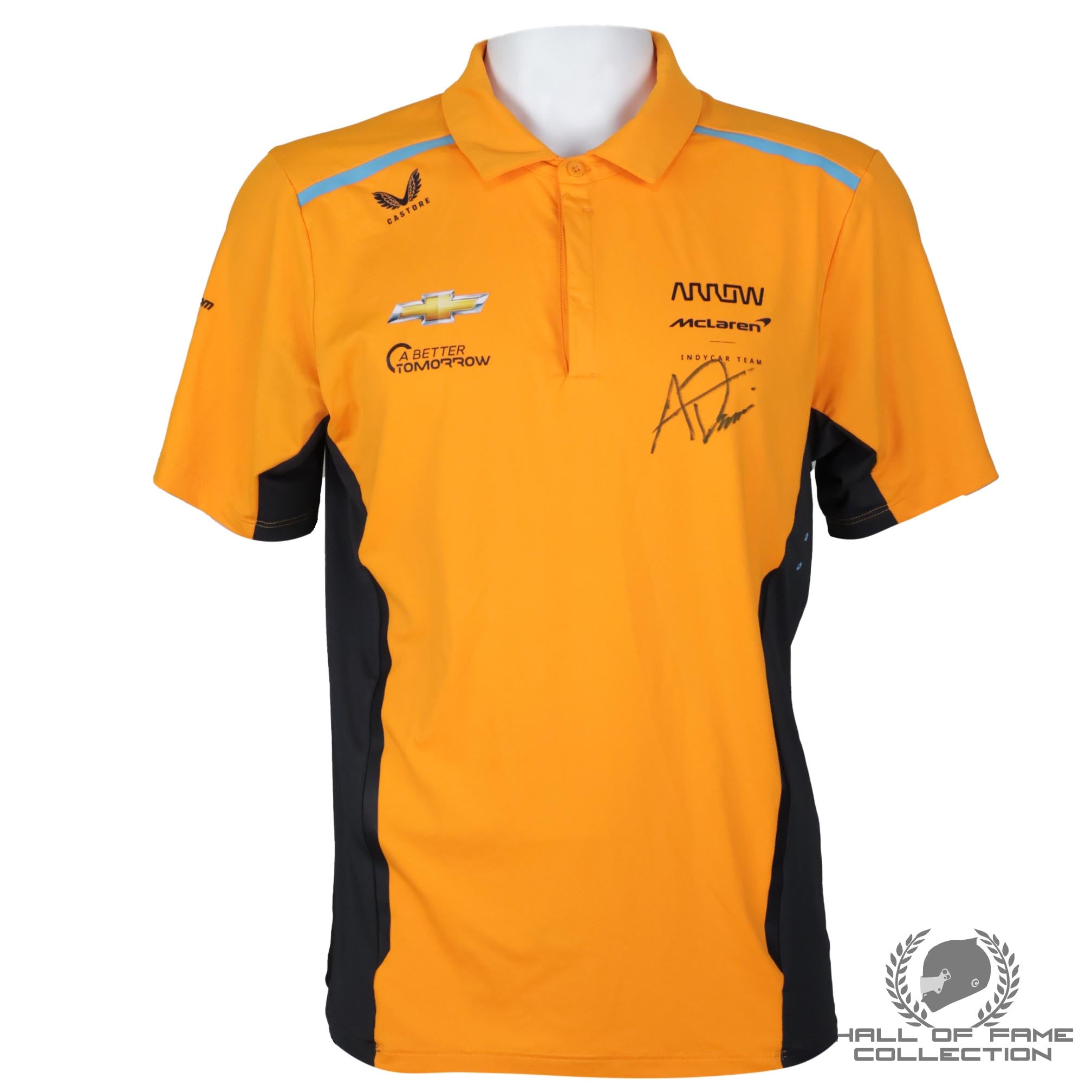 Alexander Rossi Signed Arrow McLaren Driver Worn IndyCar Team Shirt Size Medium