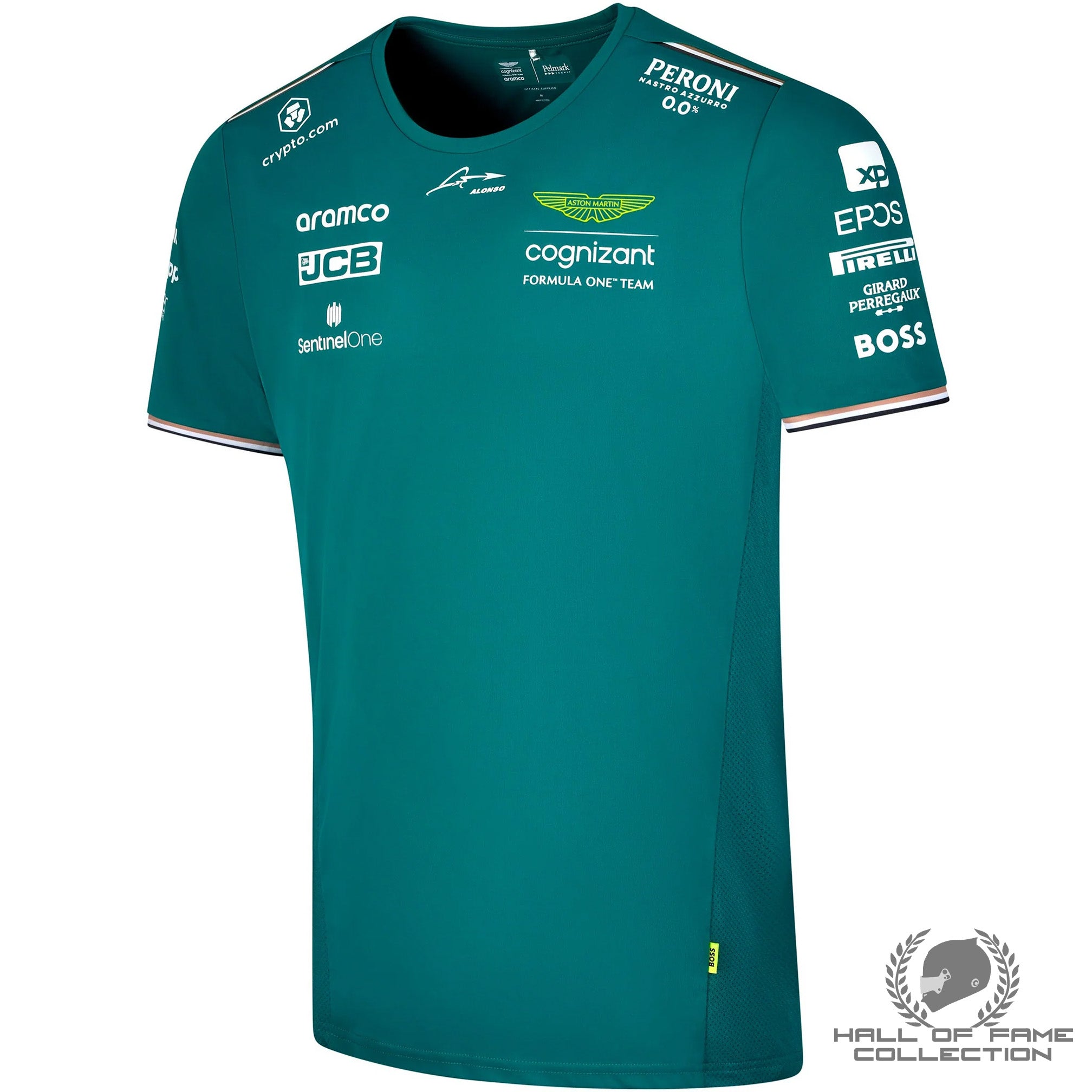 Aston Martin Cognizant F1 2023 Men's Fernando Alonso Team T-Shirt- Green