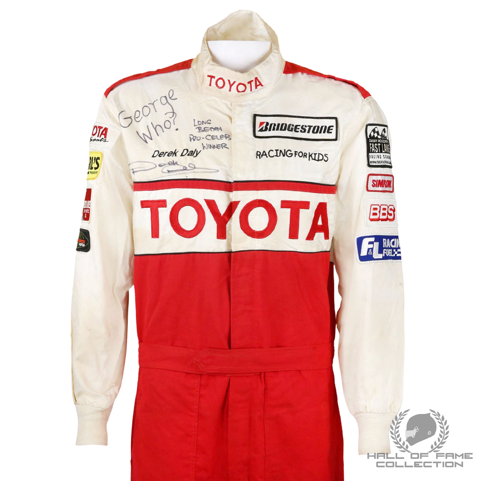 2000 Derek Daly Signed Toyota Pro Celebrity Race Used Suit