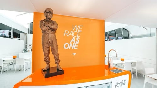Bruce McLaren Limited Edition of 25 McLaren Racing Paul Oz Bronze Statue