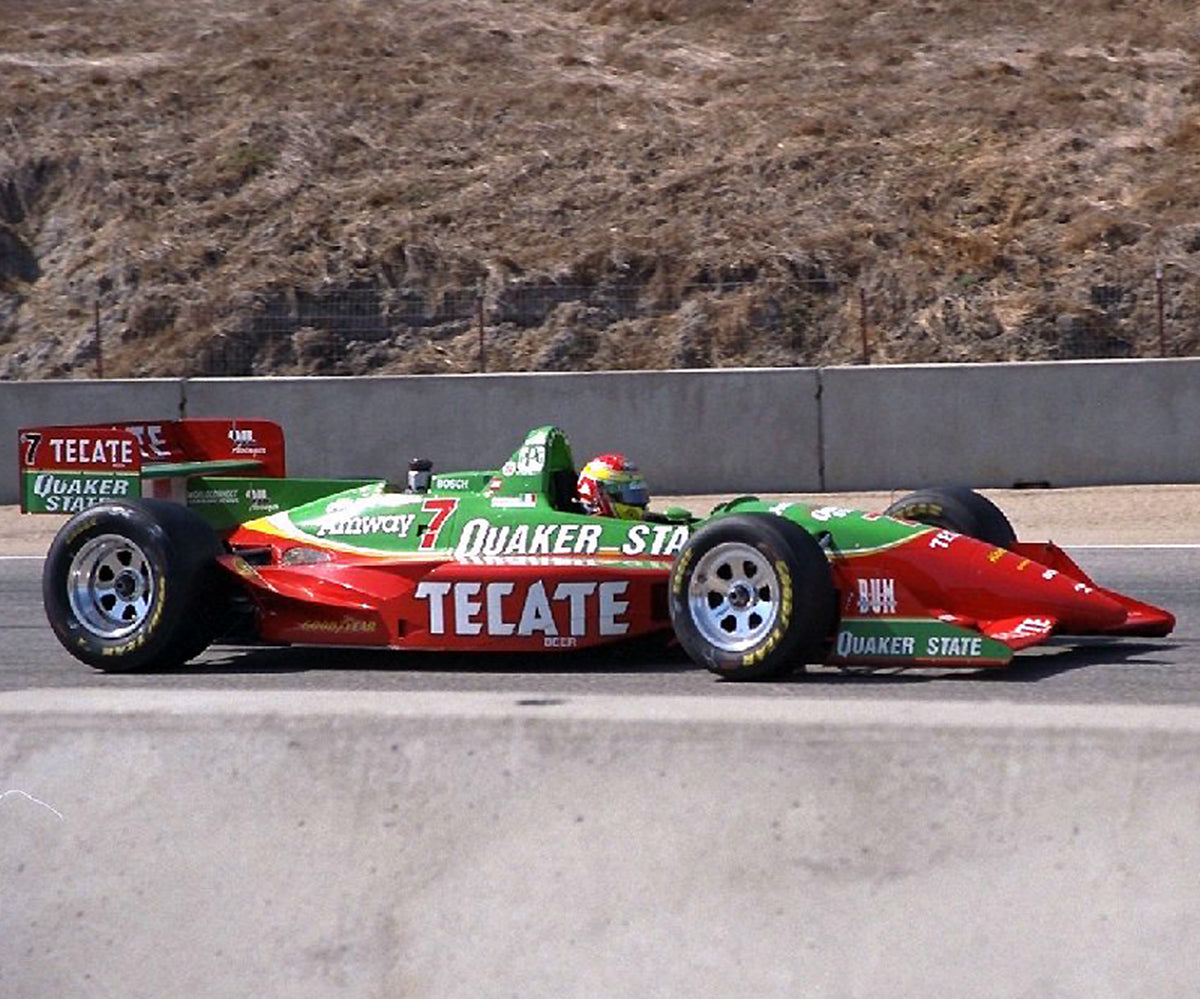 1995 Adrian Fernandez Signed Replica Galles Racing Simpson IndyCar Helmet