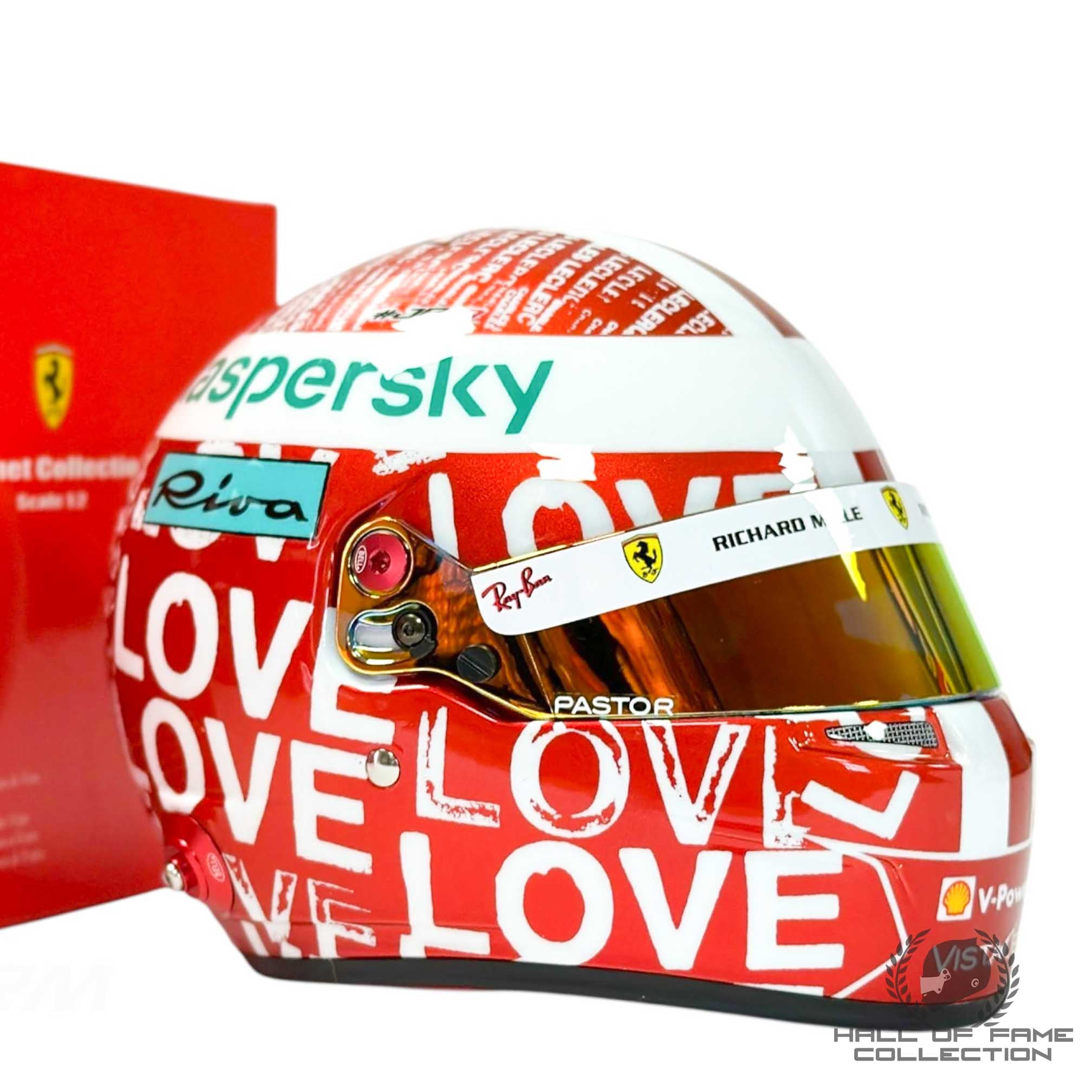 2021 Charles Leclerc Abu Dhabi Ferrari 1:2 Scale Helmet - RG