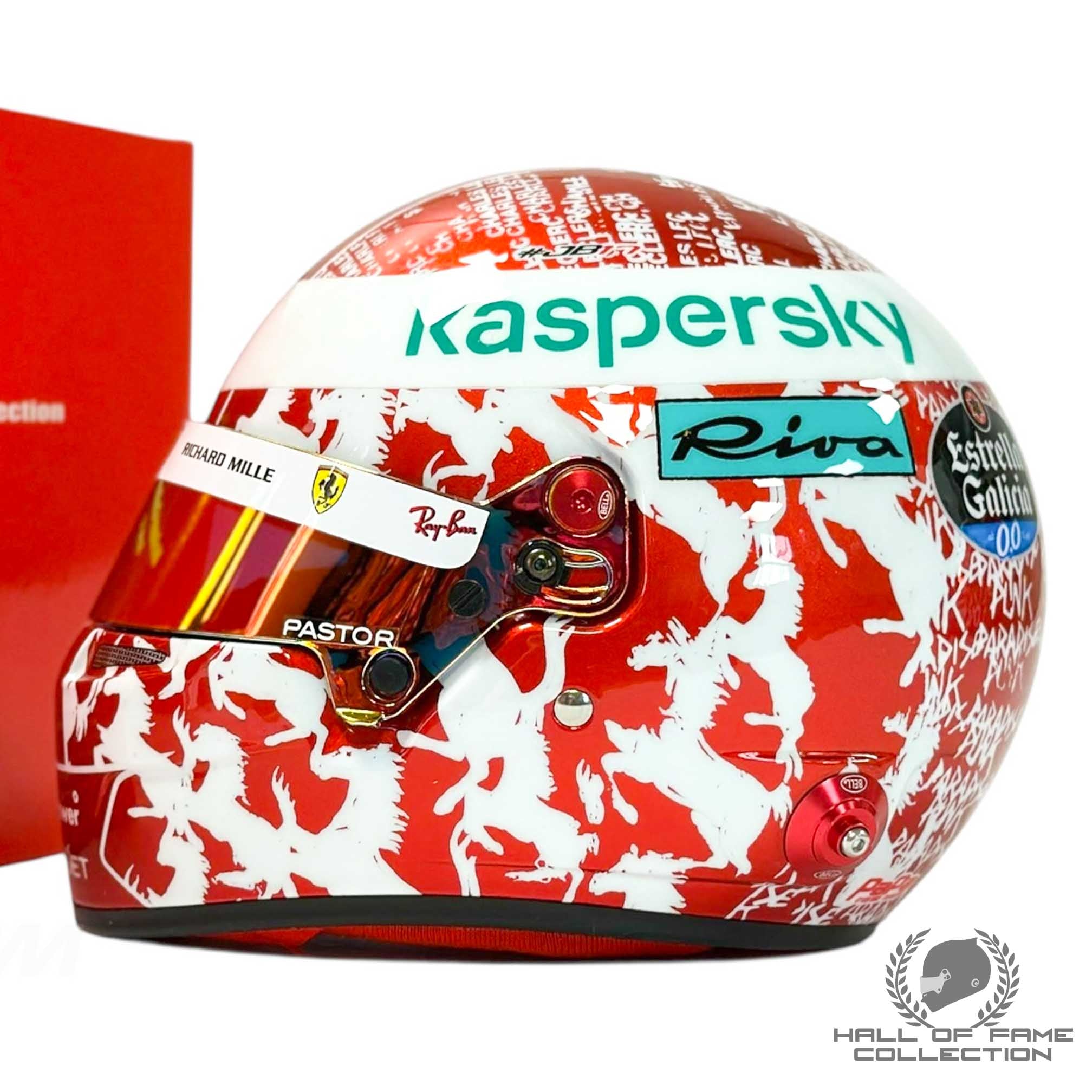 2021 Charles Leclerc Abu Dhabi Ferrari 1:2 Scale Helmet - RG