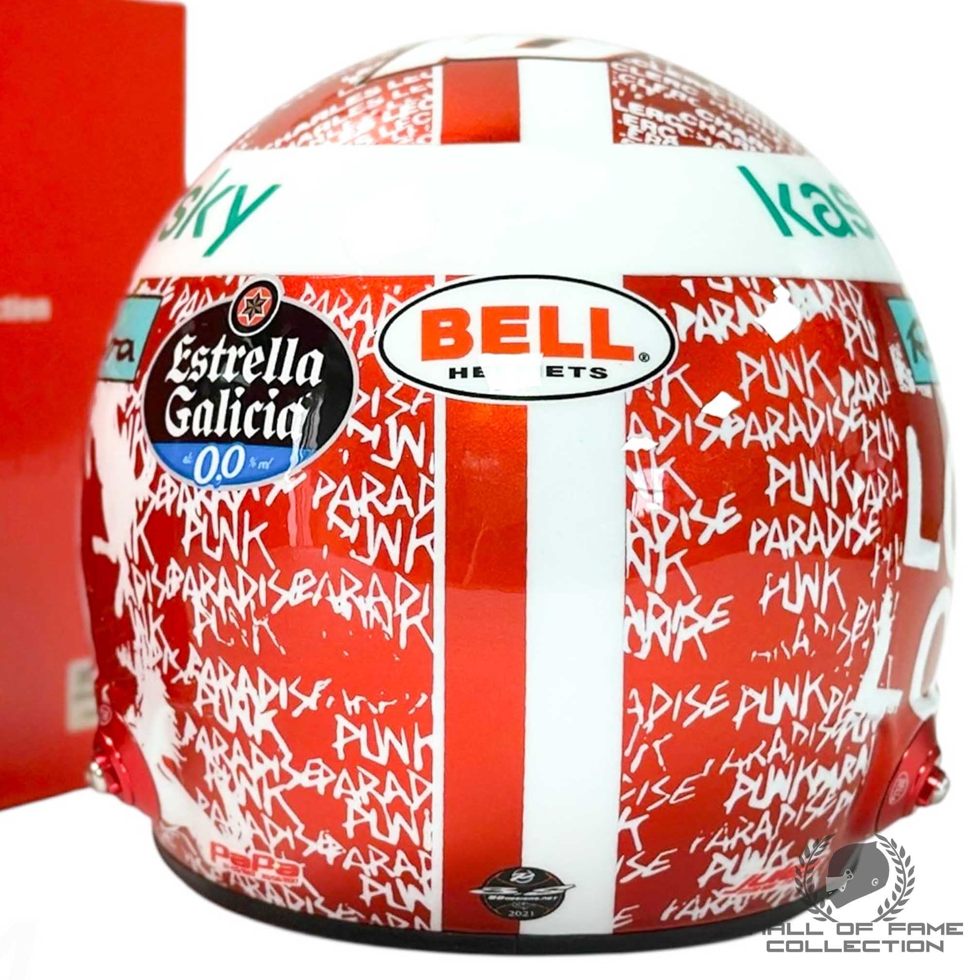 2021 Charles Leclerc Abu Dhabi Ferrari 1:2 Scale Helmet - RG