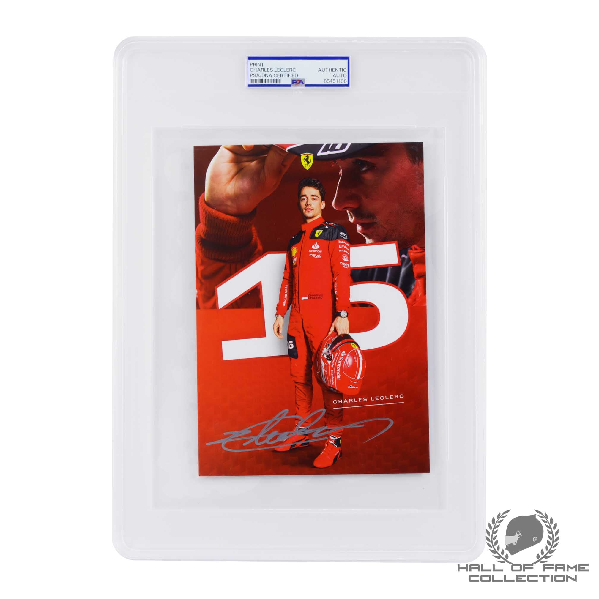 Charles Leclerc Signed Scuderia Ferrari PSA Authenticated F1 Driver Card