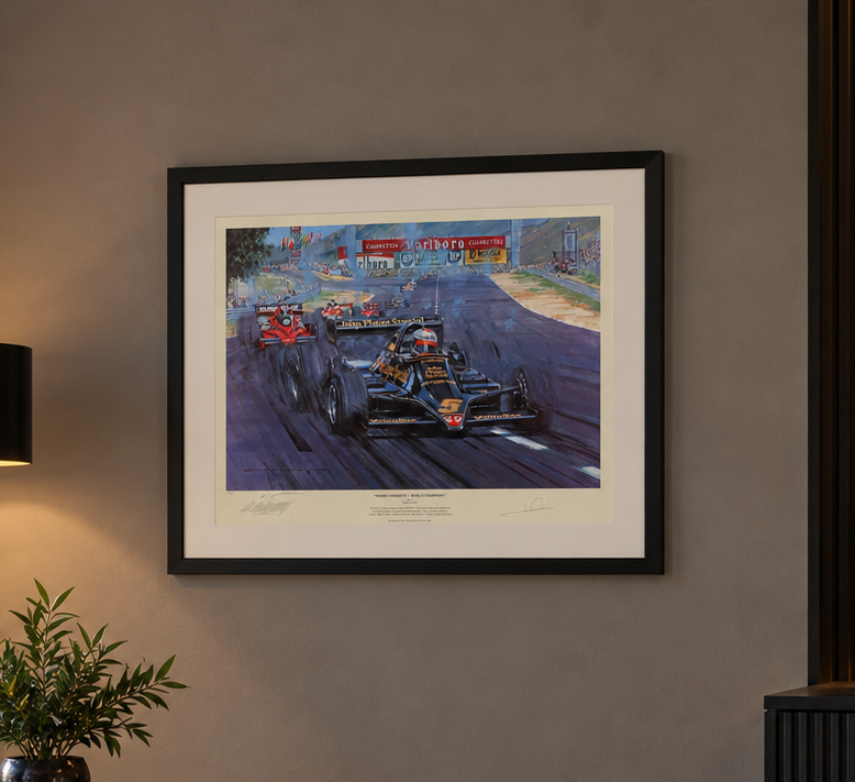 1978 Mario Andretti Signed World Champion Framed F1 Print