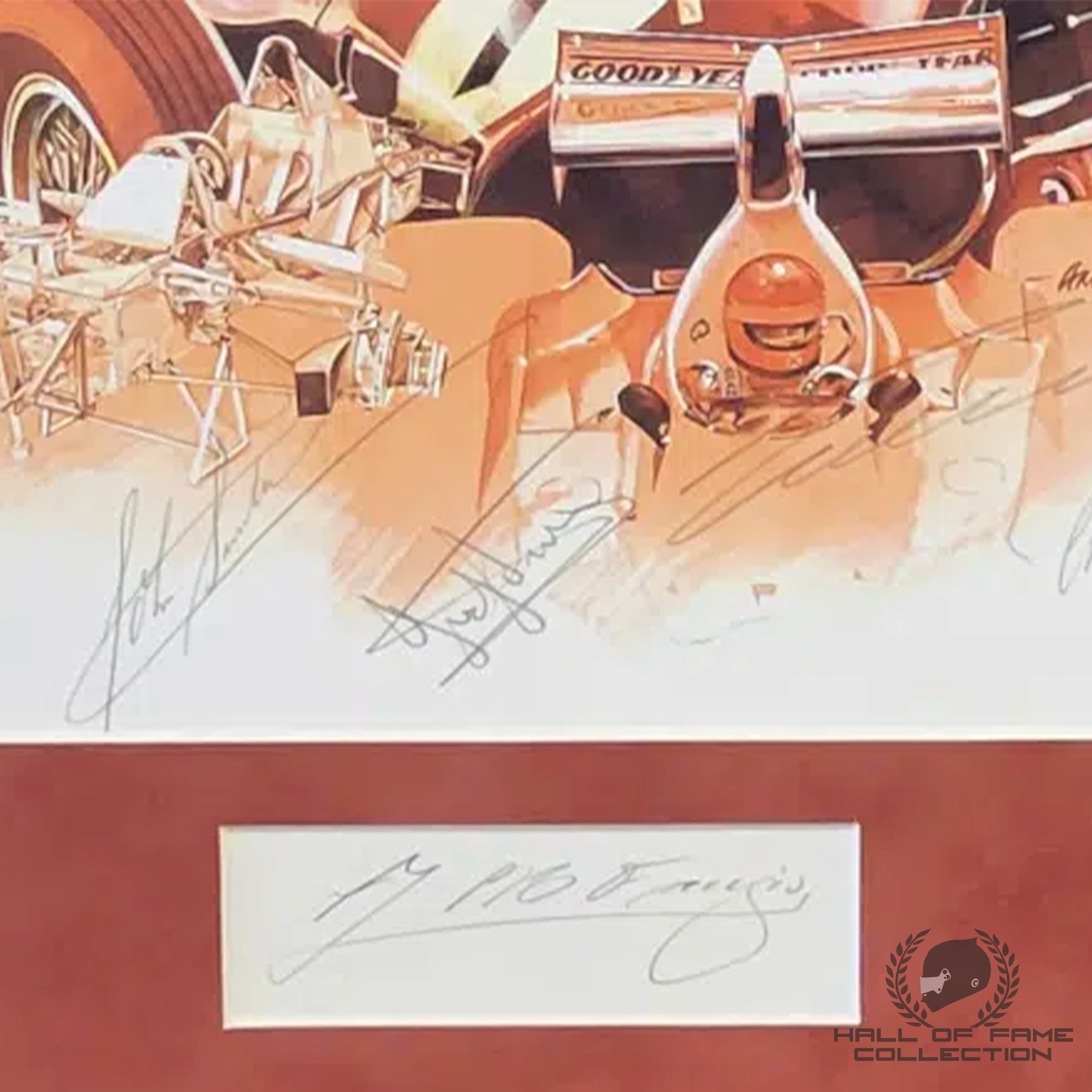 50 Year Anniversary Multi Signed Scuderia Ferrari F1 Framed Print